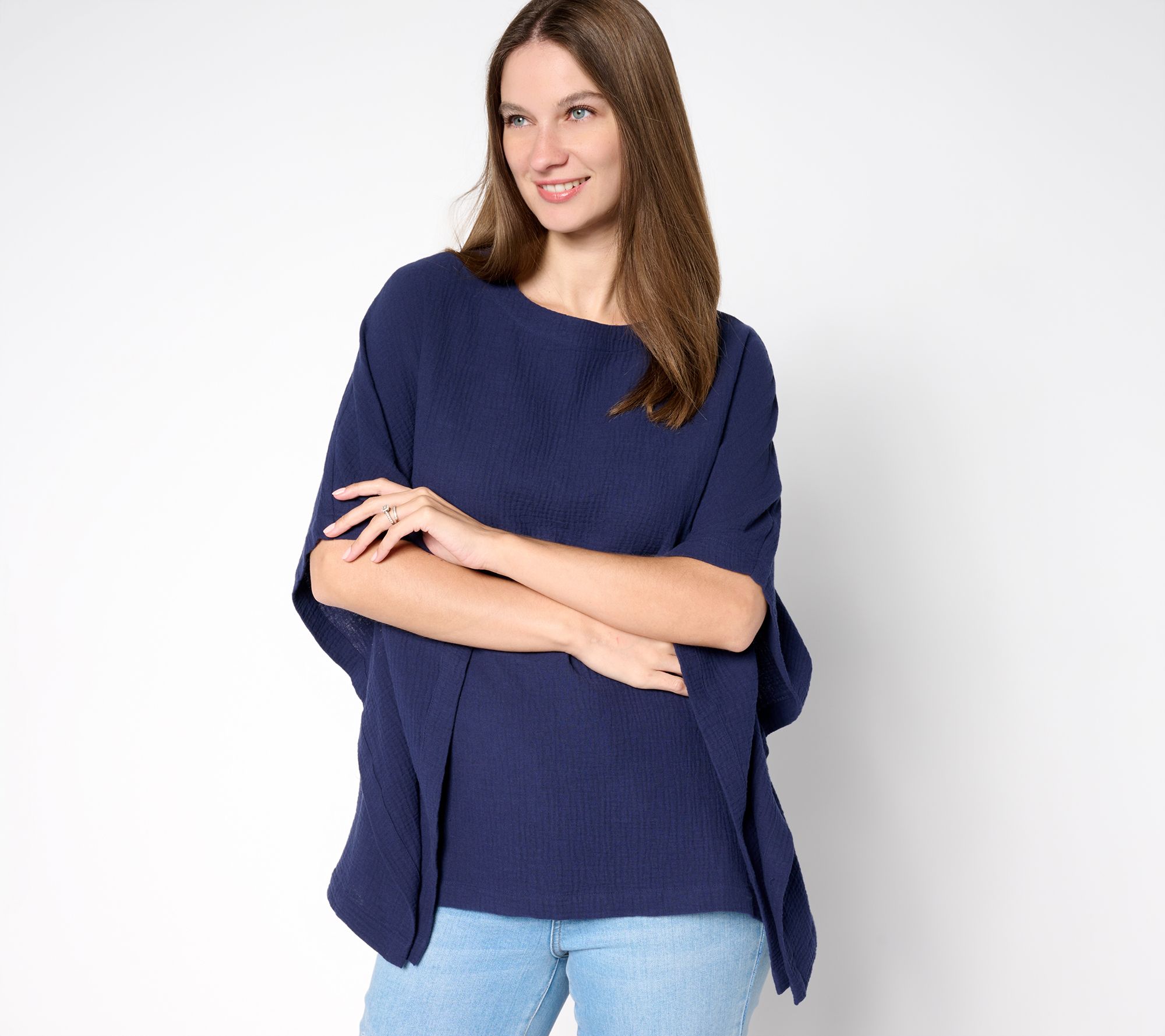 "As Is" Belle Beach by Kim Gravel 100% Cotton Gauze Poncho