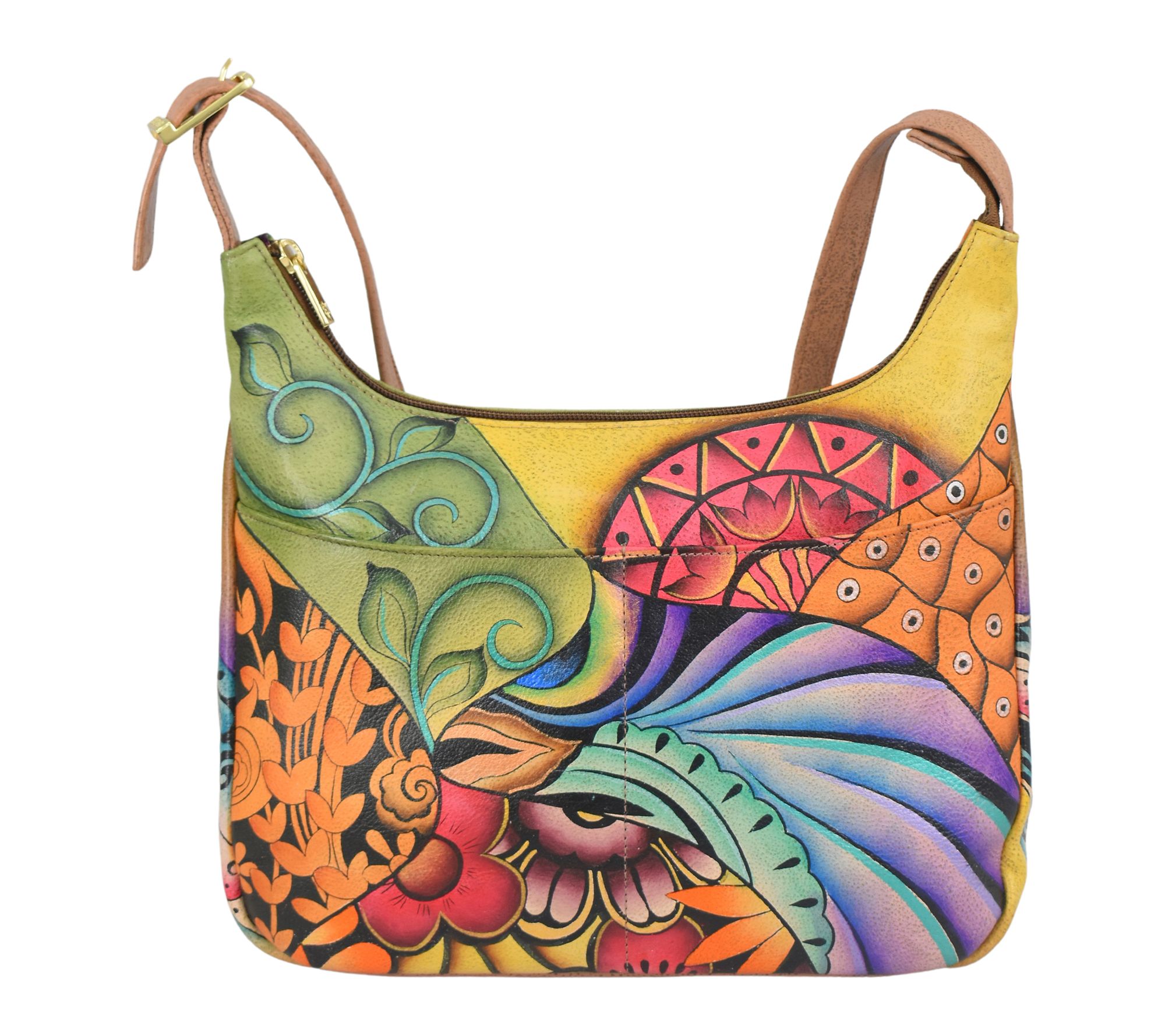 Anushcka Painted Leather Medium Shoulder Hobo