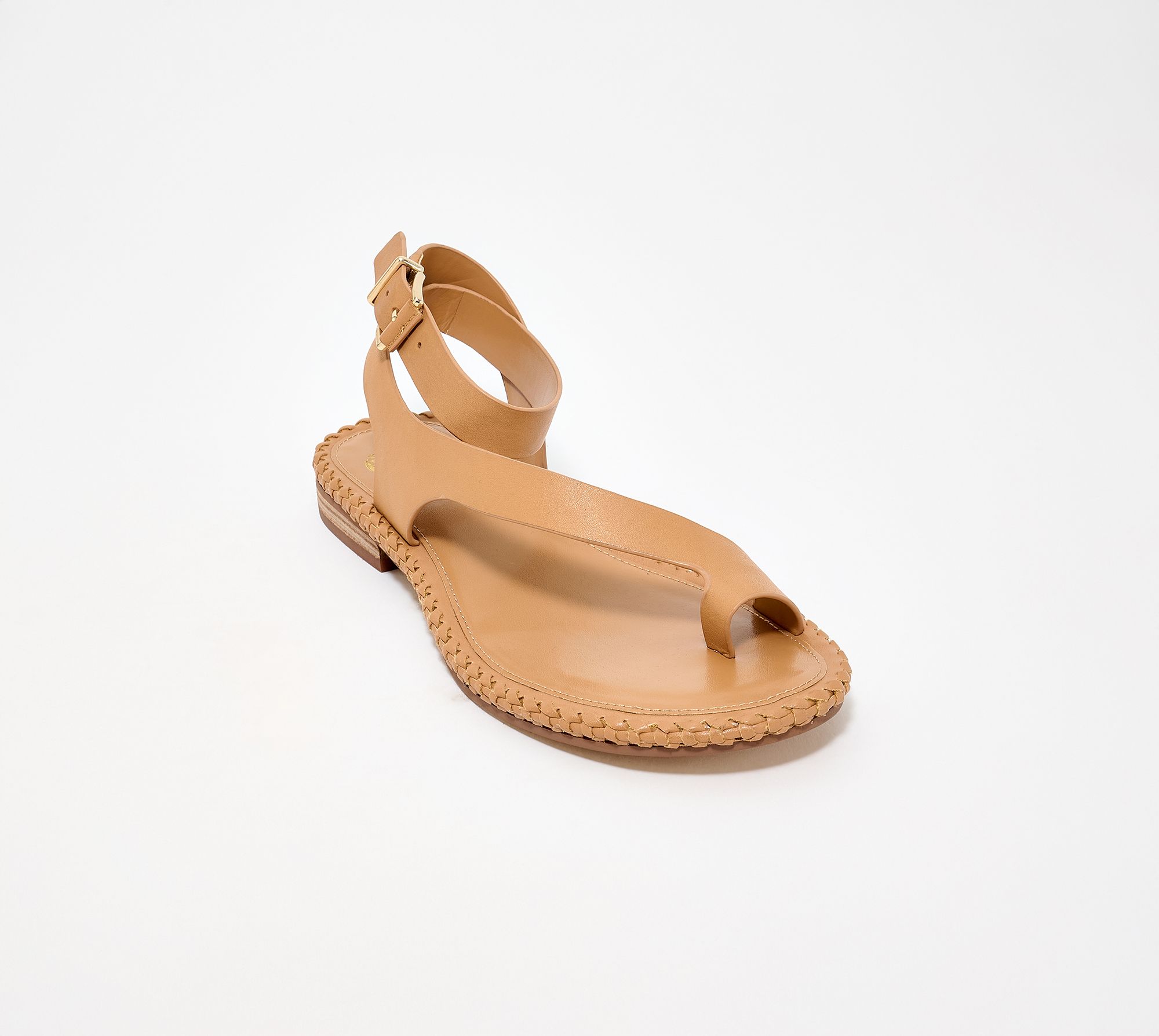 Vince Camuto Leather Adjustable Toe Loop Sandal - Libahs