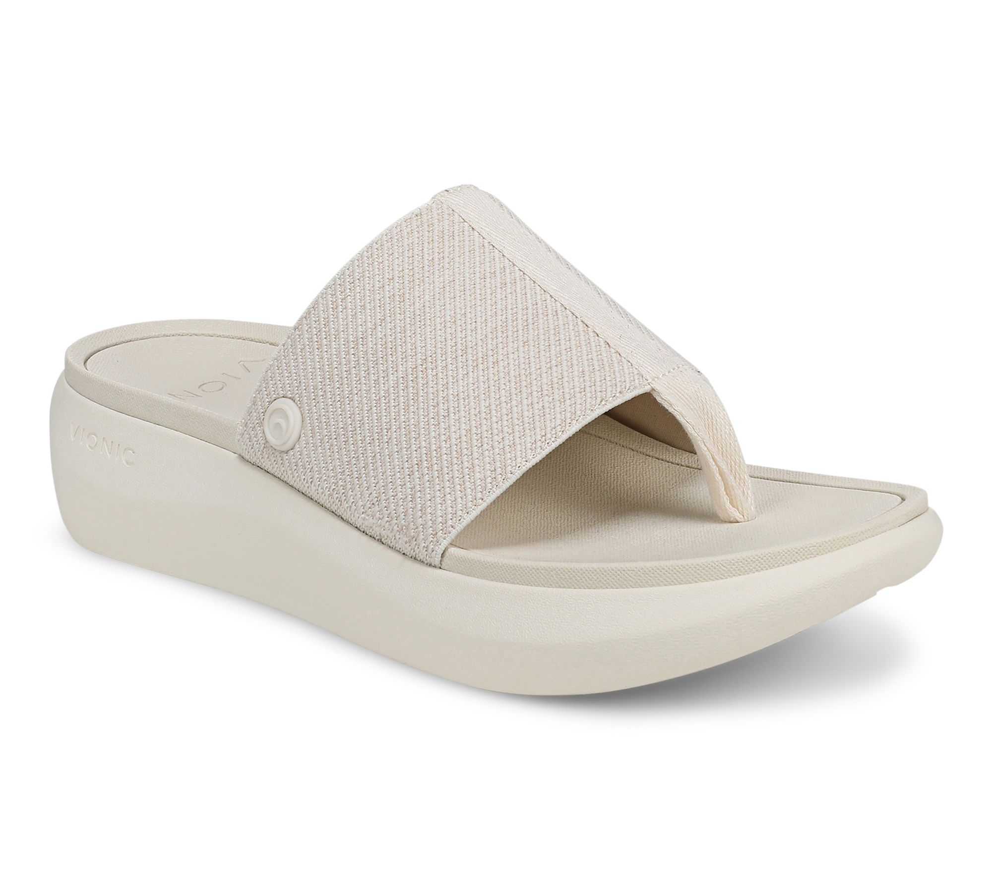 Vionic Beach Webbing/ Stretch Gore Thong Sandals - Aqua