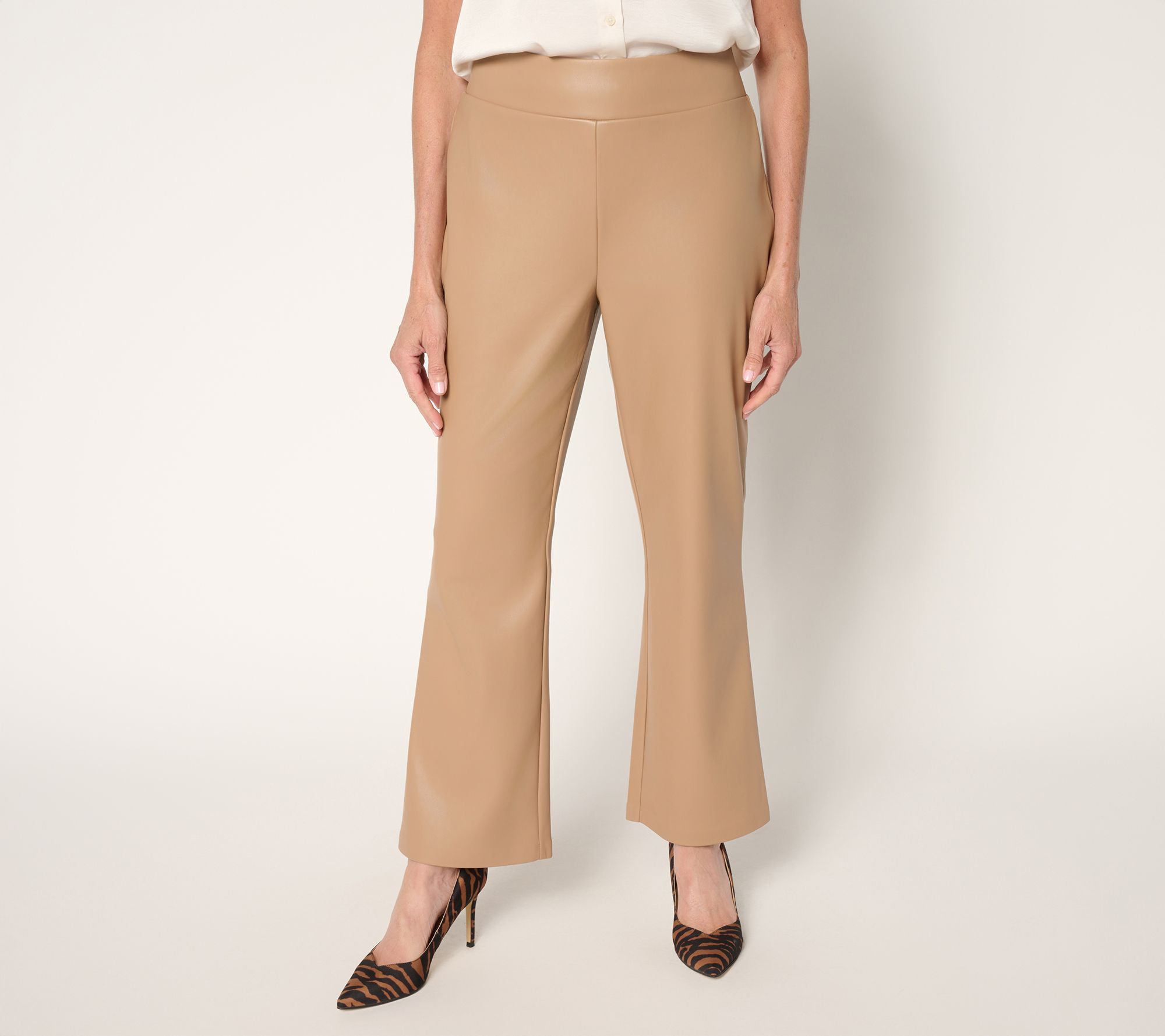 "As Is" Martha Stewart Signature Pet Faux Leather Ankle Pants