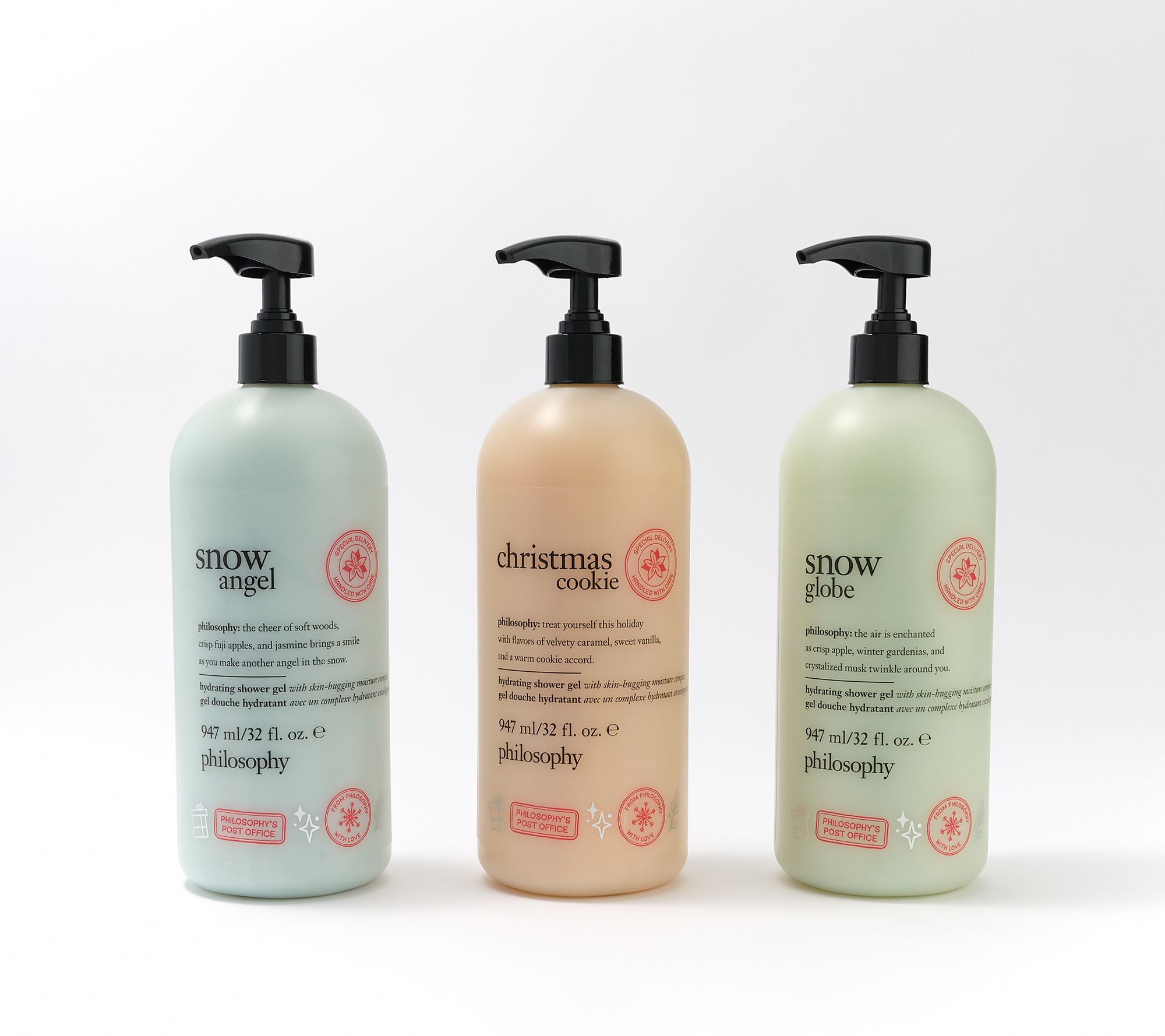 philosophy 32oz holiday treat shower gel trio