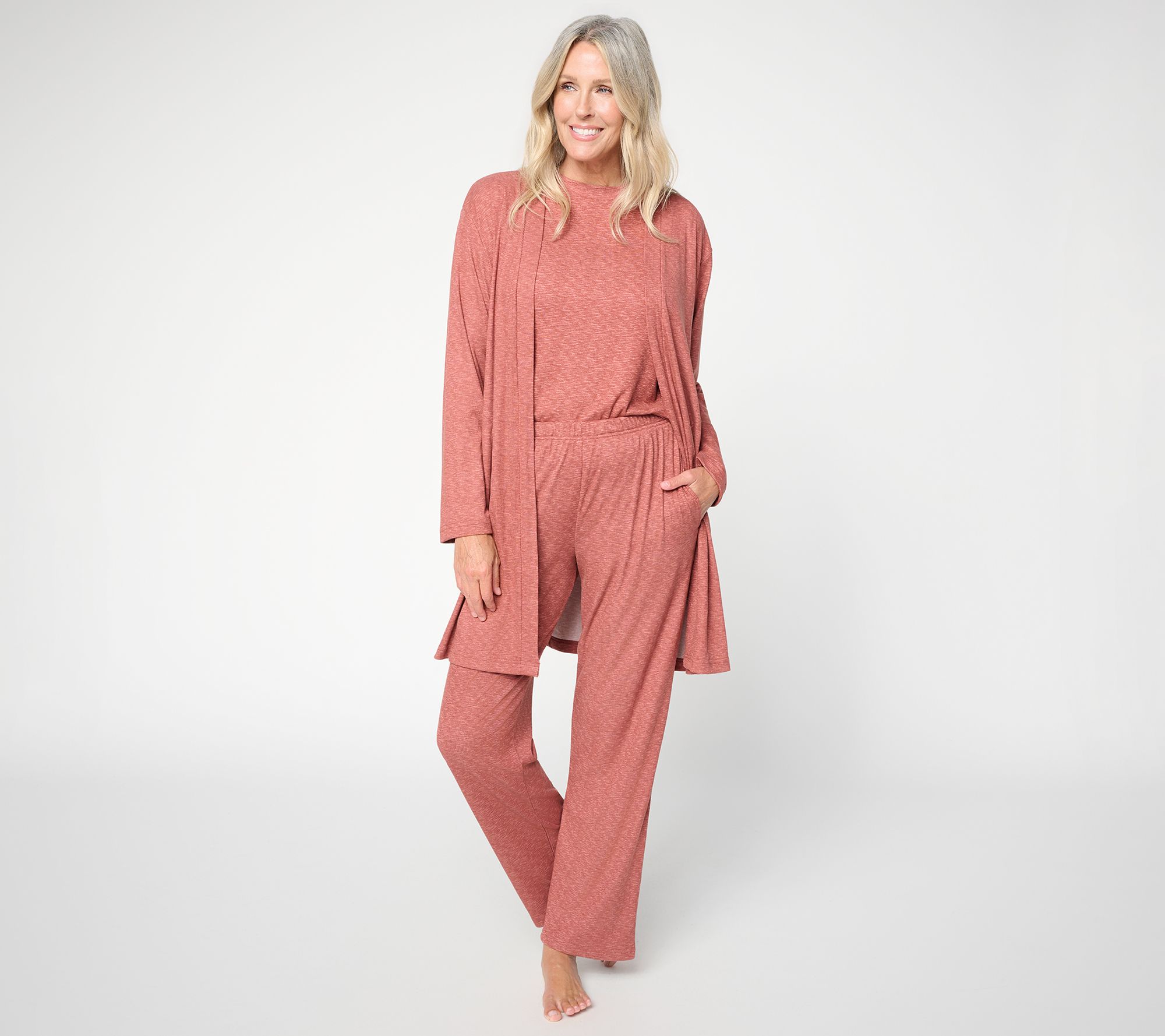 Berkshire Homewear 3PC Stripe Rib Lounge Set
