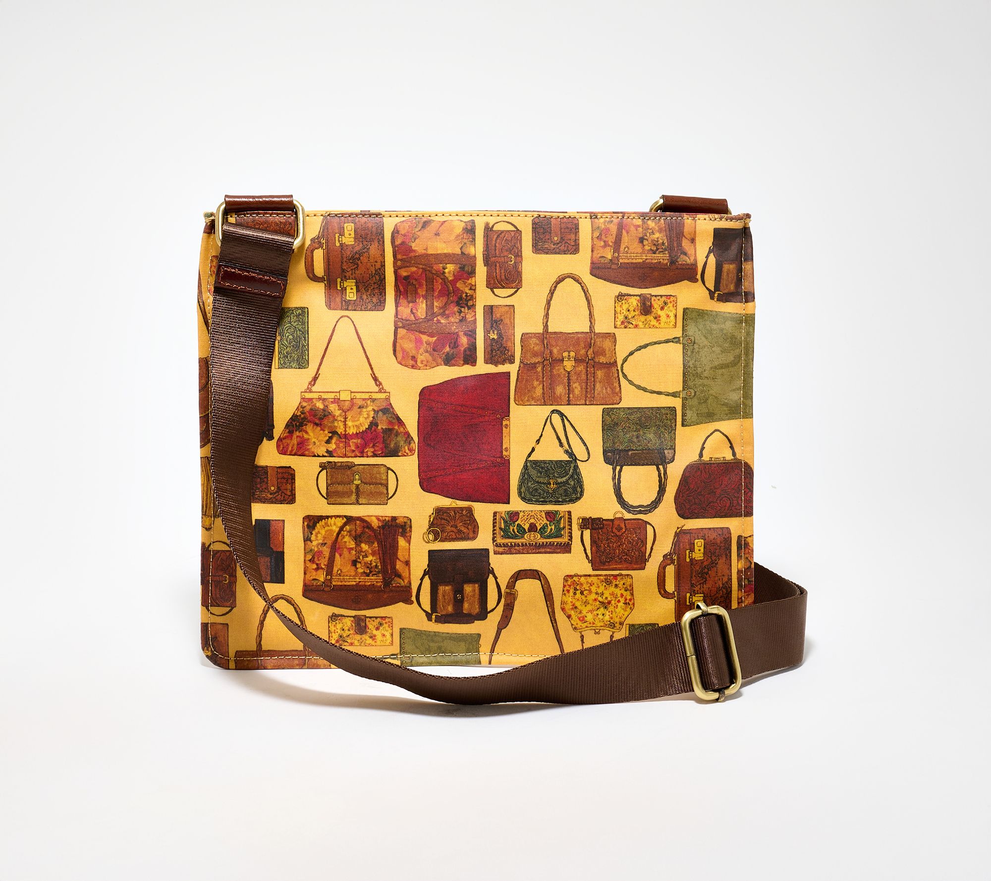 "As Is" Patricia Nash Martine Crossbody Coated Canvas