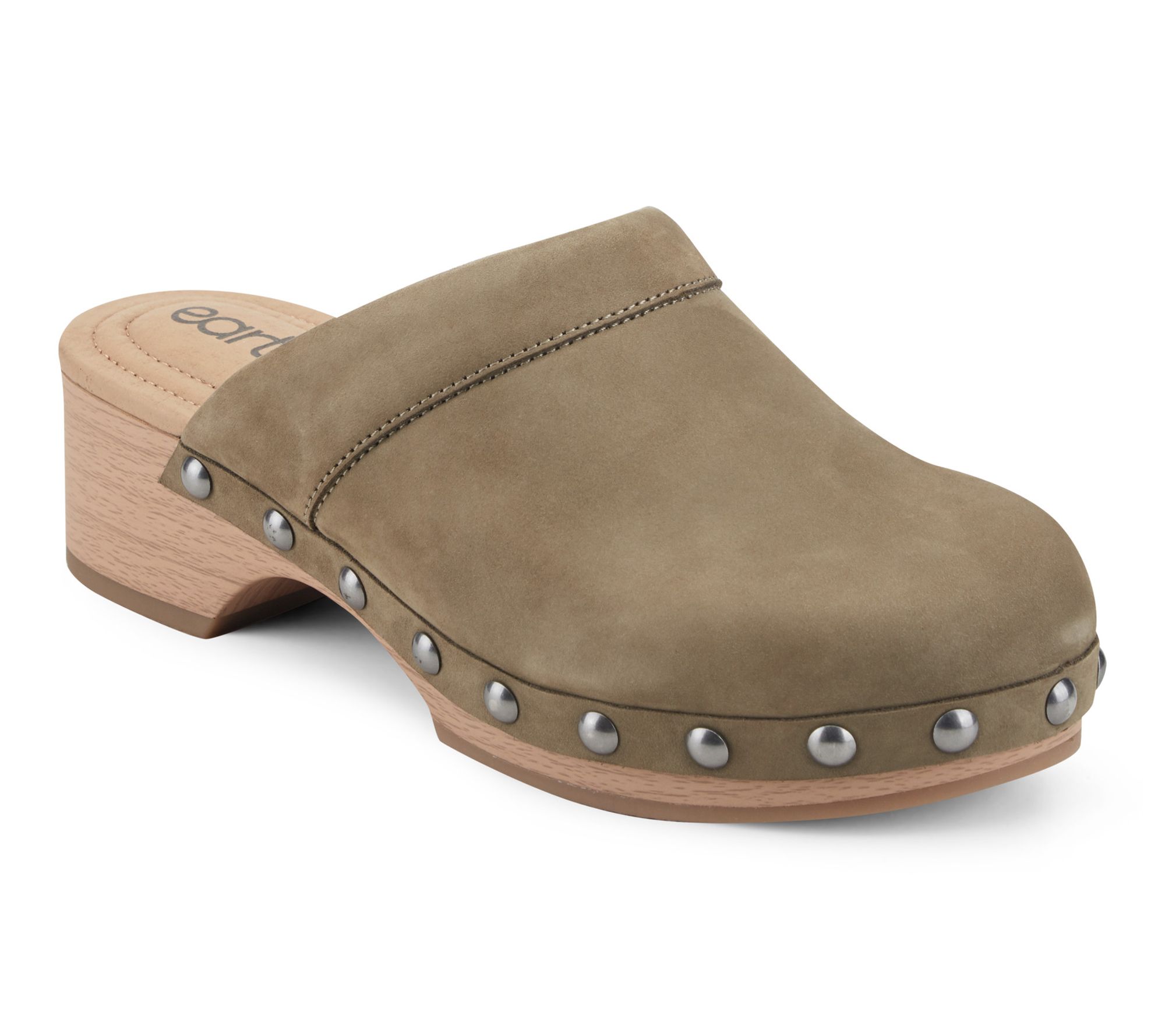 Earth Suede Clogs with Studs -Kimber