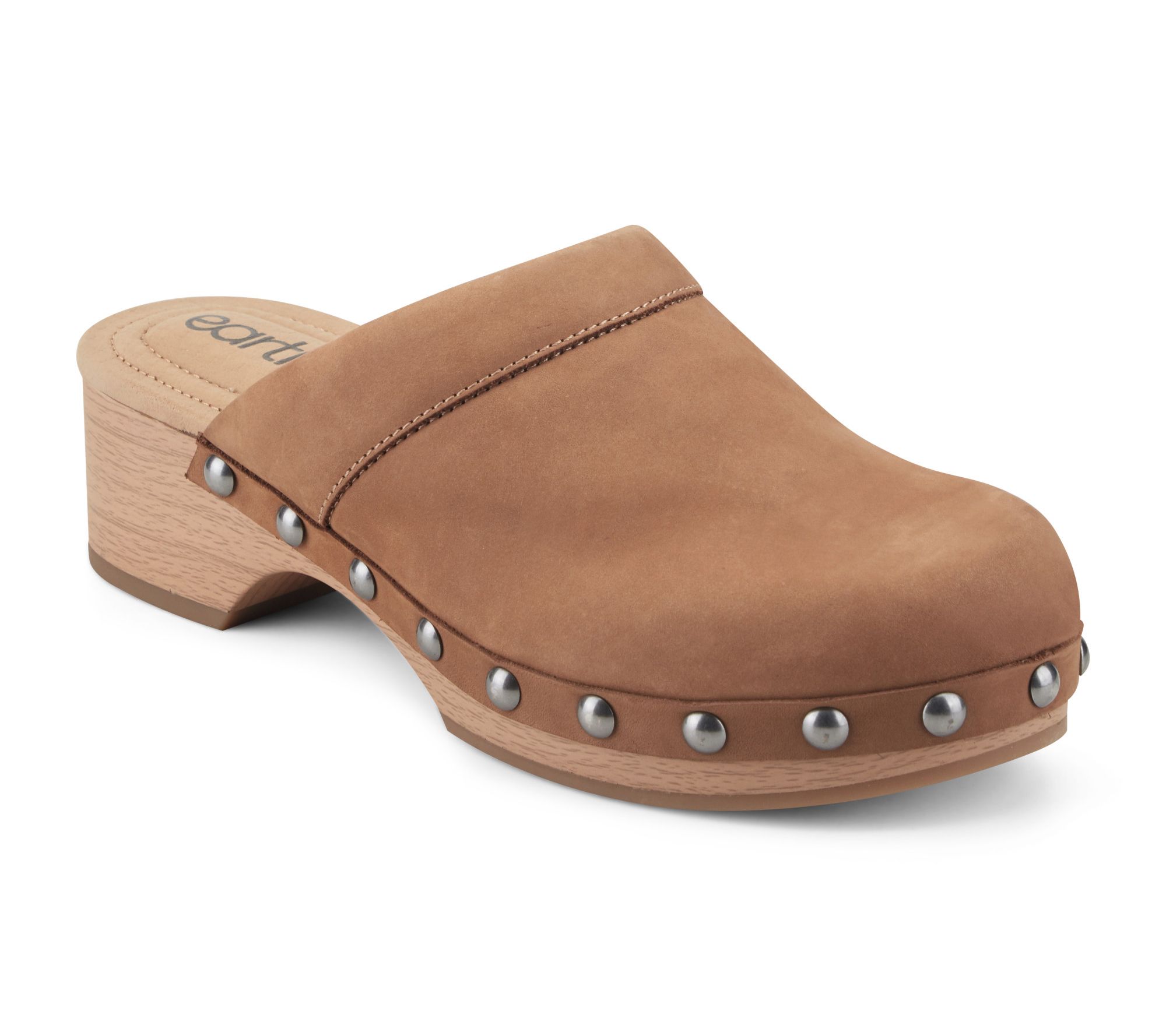 Earth Suede Clogs with Studs -Kimber
