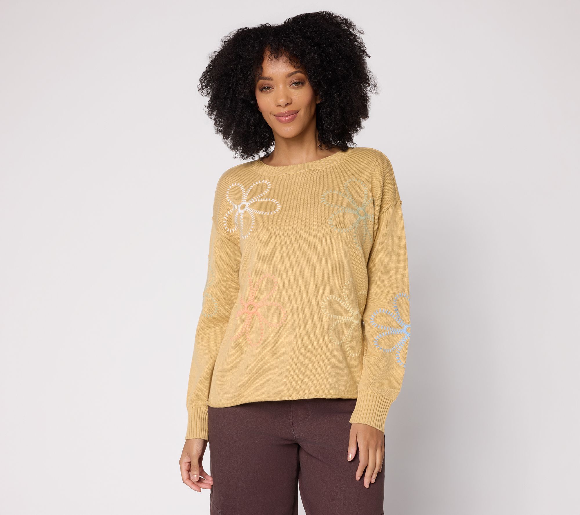 "As Is" Peace Love World 100% Cotton Novelty Motif Sweater