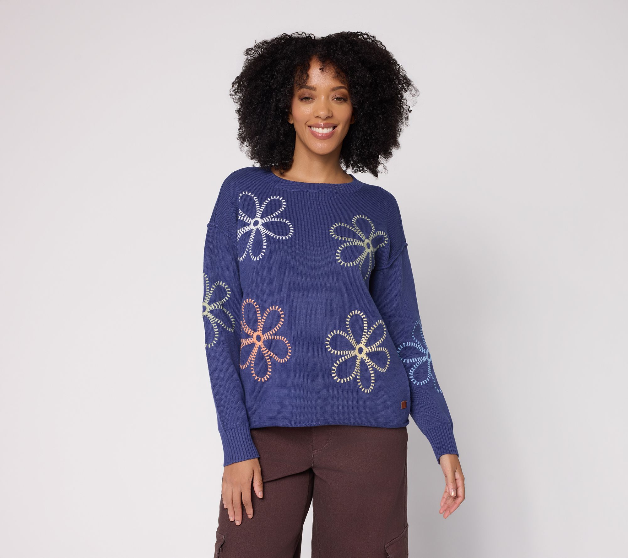 "As Is" Peace Love World 100% Cotton Novelty Motif Sweater