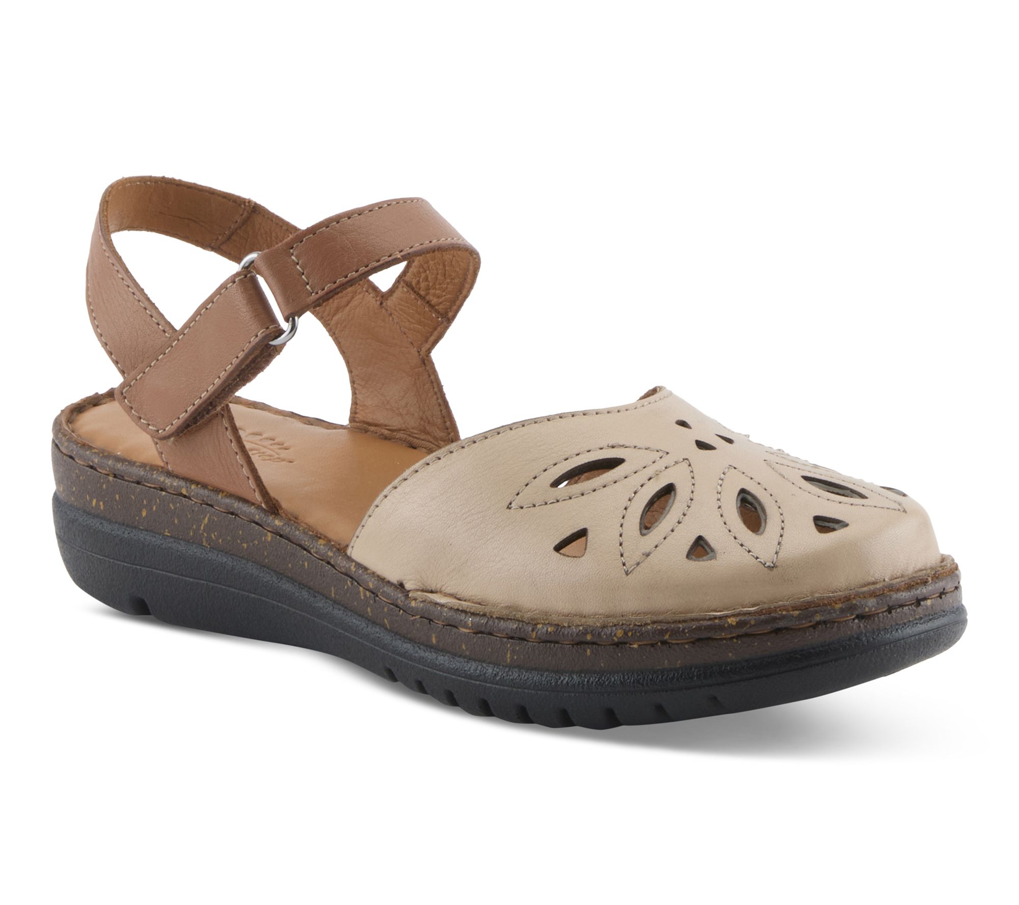 Spring Step Leather Sandal - Azmira