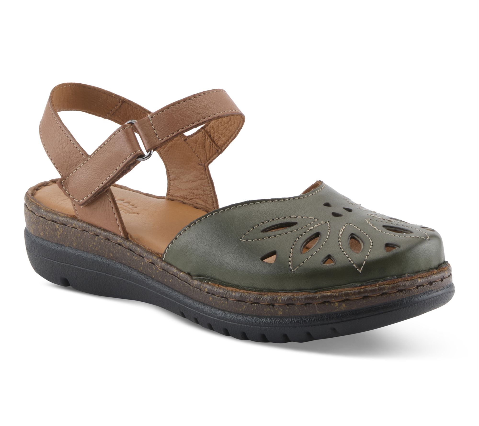 Spring Step Leather Sandal - Azmira