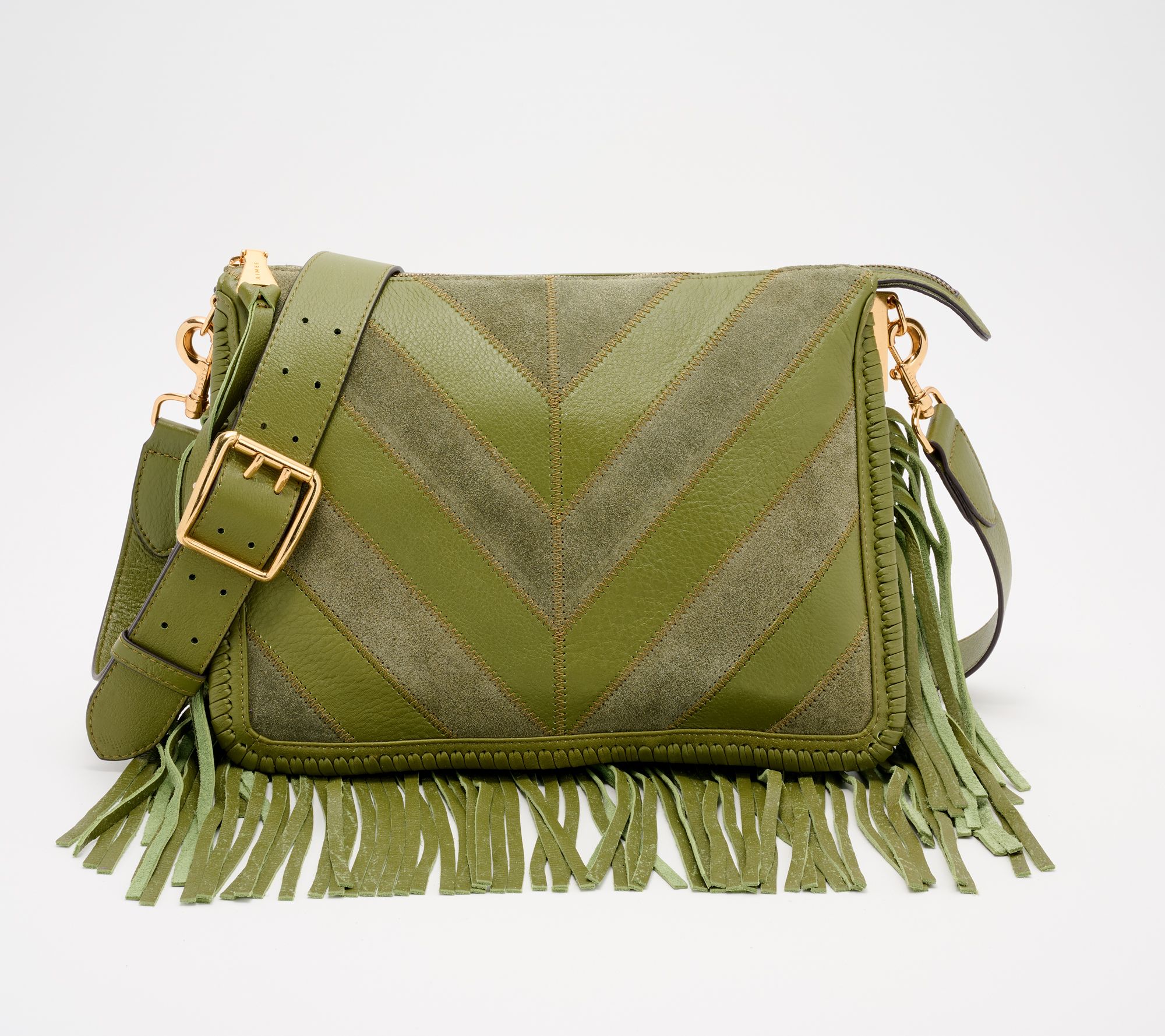 Aimee Kestenberg Famous Fringe Chevron Stripe Large Crossbody