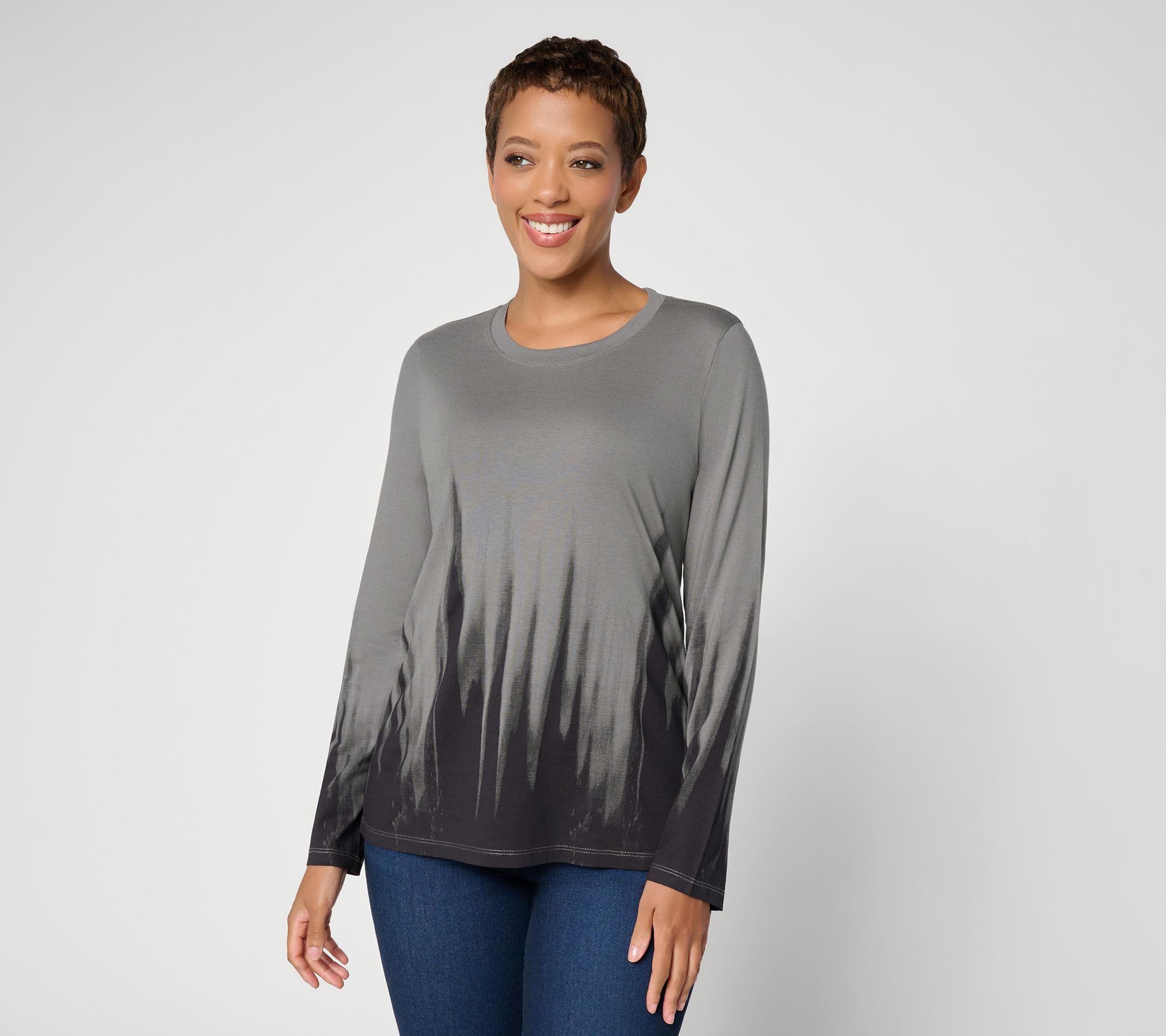 LOGO Principles by Lori Goldstein Printed Dye Effect Top