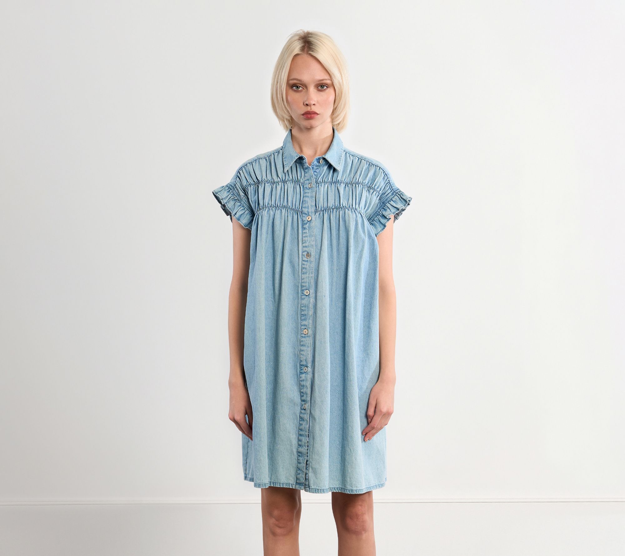 molly bracken denim dress DENIM DRESS