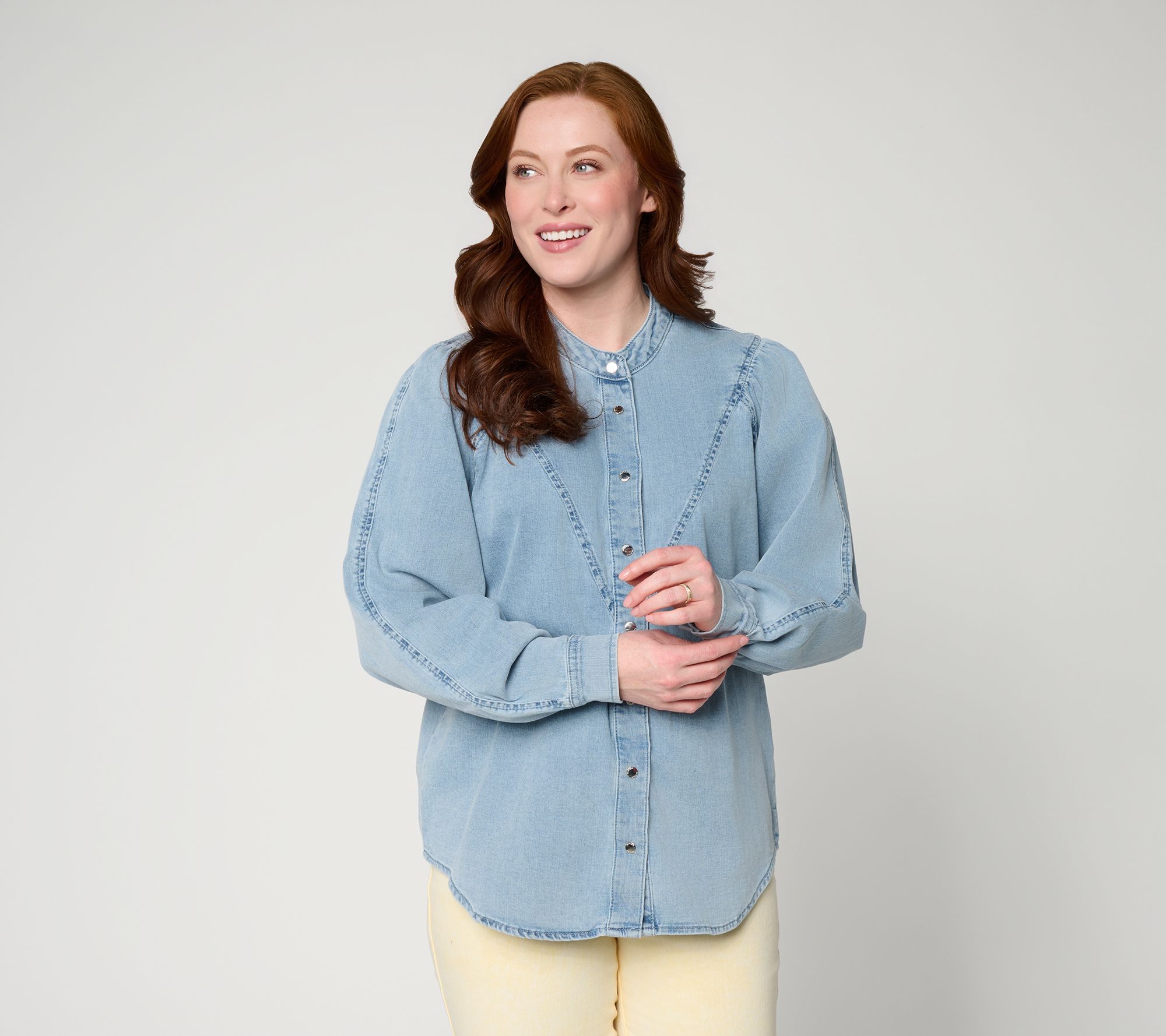 "As Is" RM Studio x Rebecca Minkoff Extended Yoke Denim Shirt