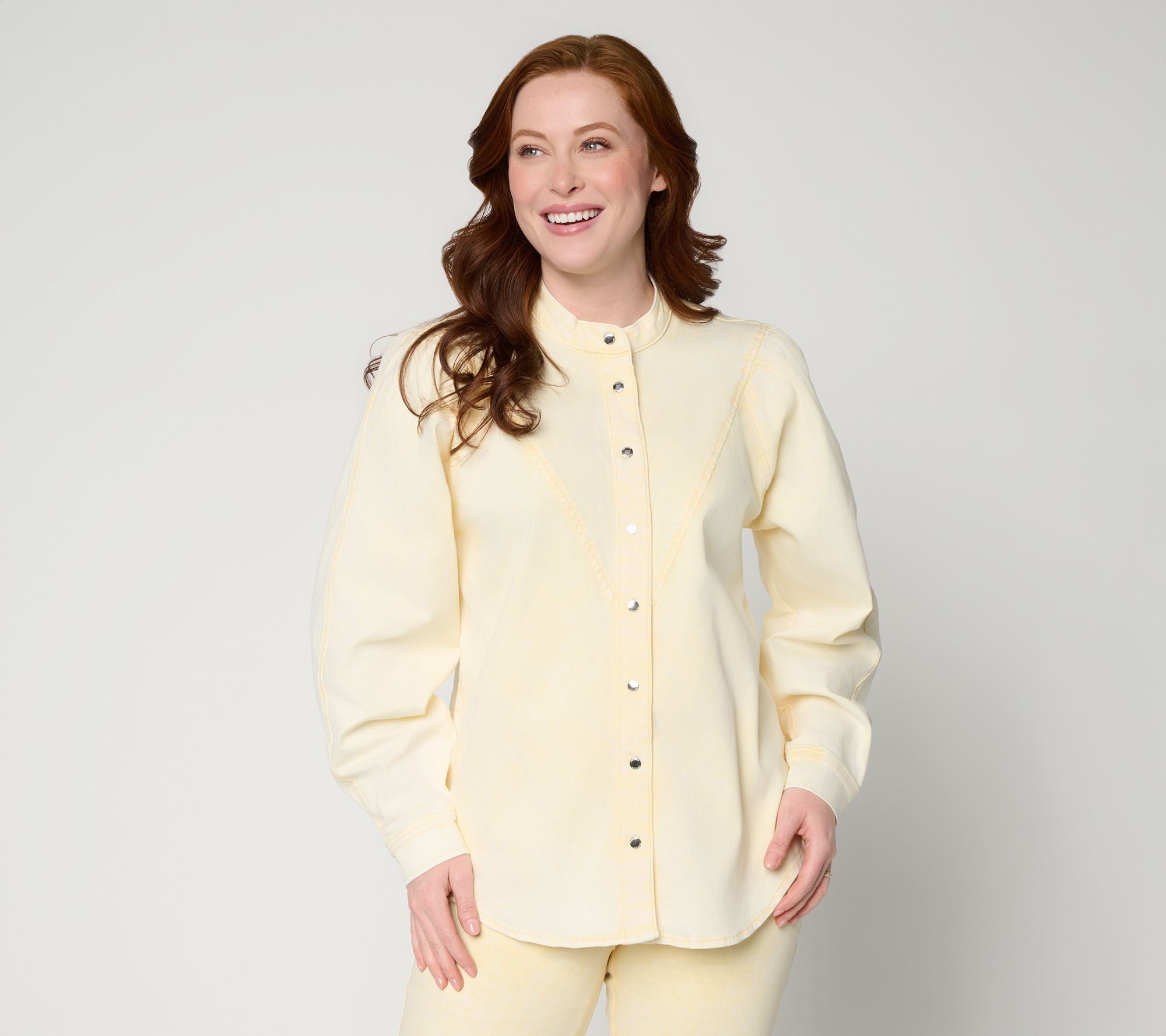 "As Is" RM Studio x Rebecca Minkoff Extended Yoke Denim Shirt