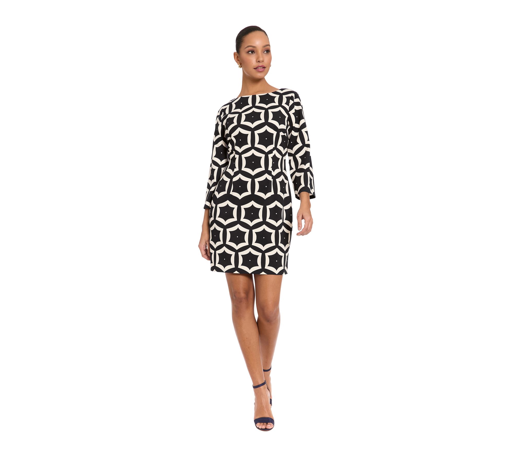 London Times Boatneck Sheath Dress