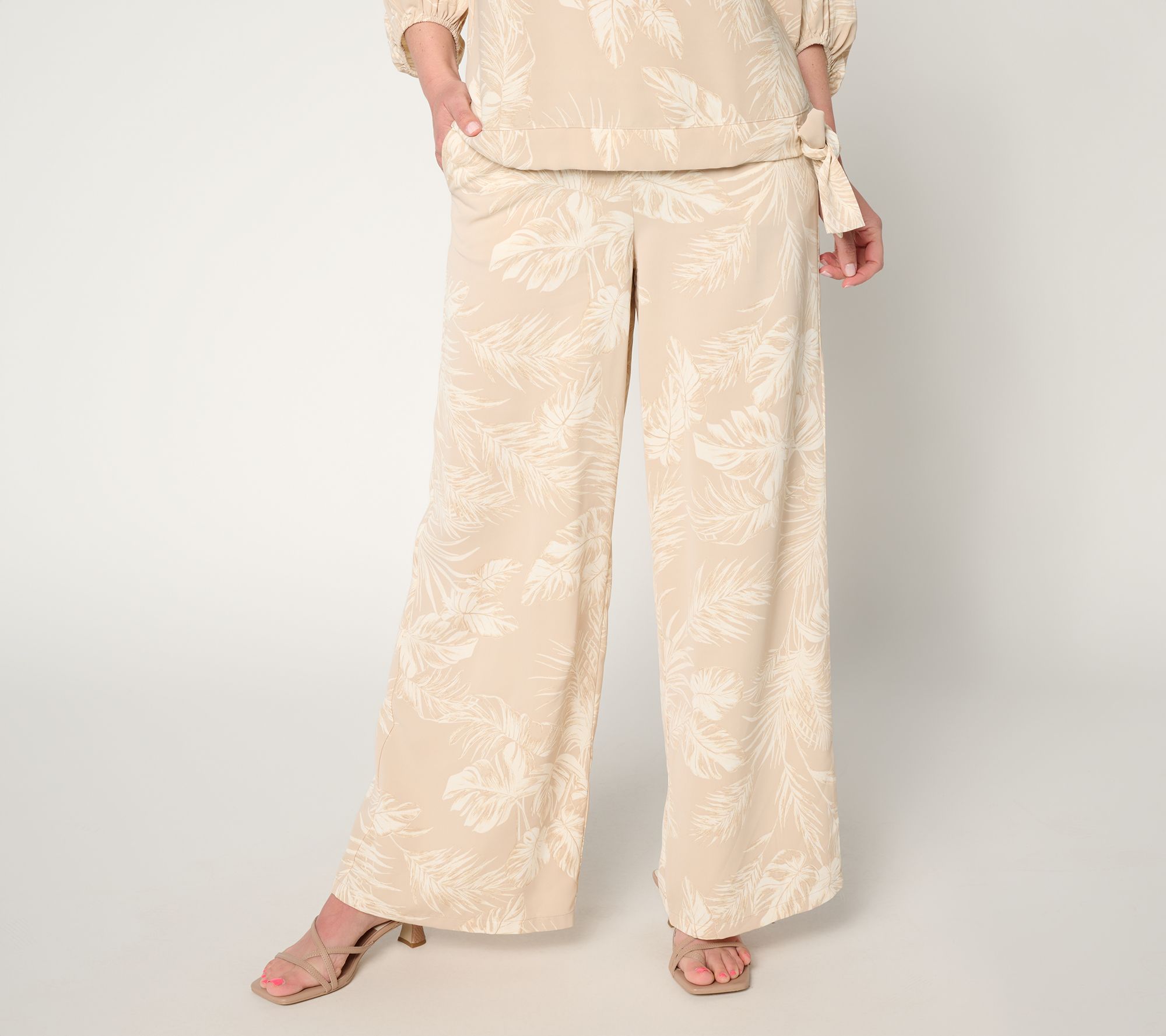 "As Is" BEAUTIFUL by Lawrence Zarian Pet Printed Wide Leg Pant