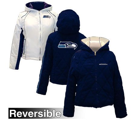 NFL Seattle Seahawks Women's Reversible Full Zip Jacket 