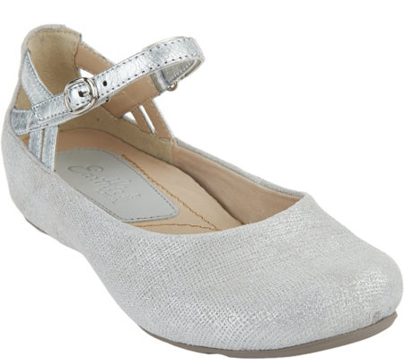 Earthies Suede Flats with Ankle Strap - Capri - Page 1 — QVC.com