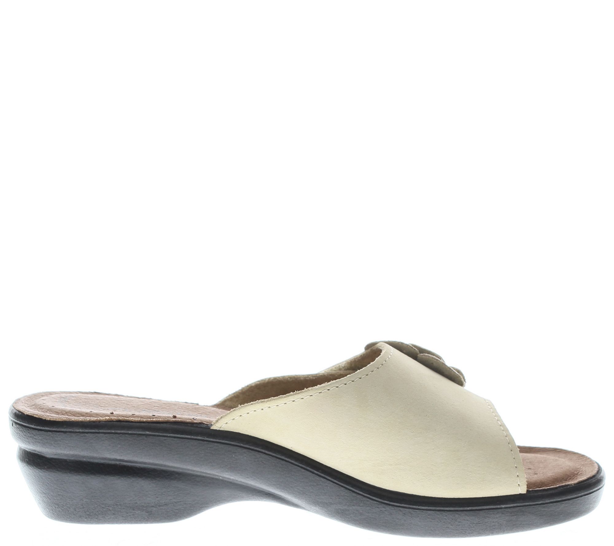 Flexus by Spring Step Leather Slide Sandals - Fabia - QVC.com