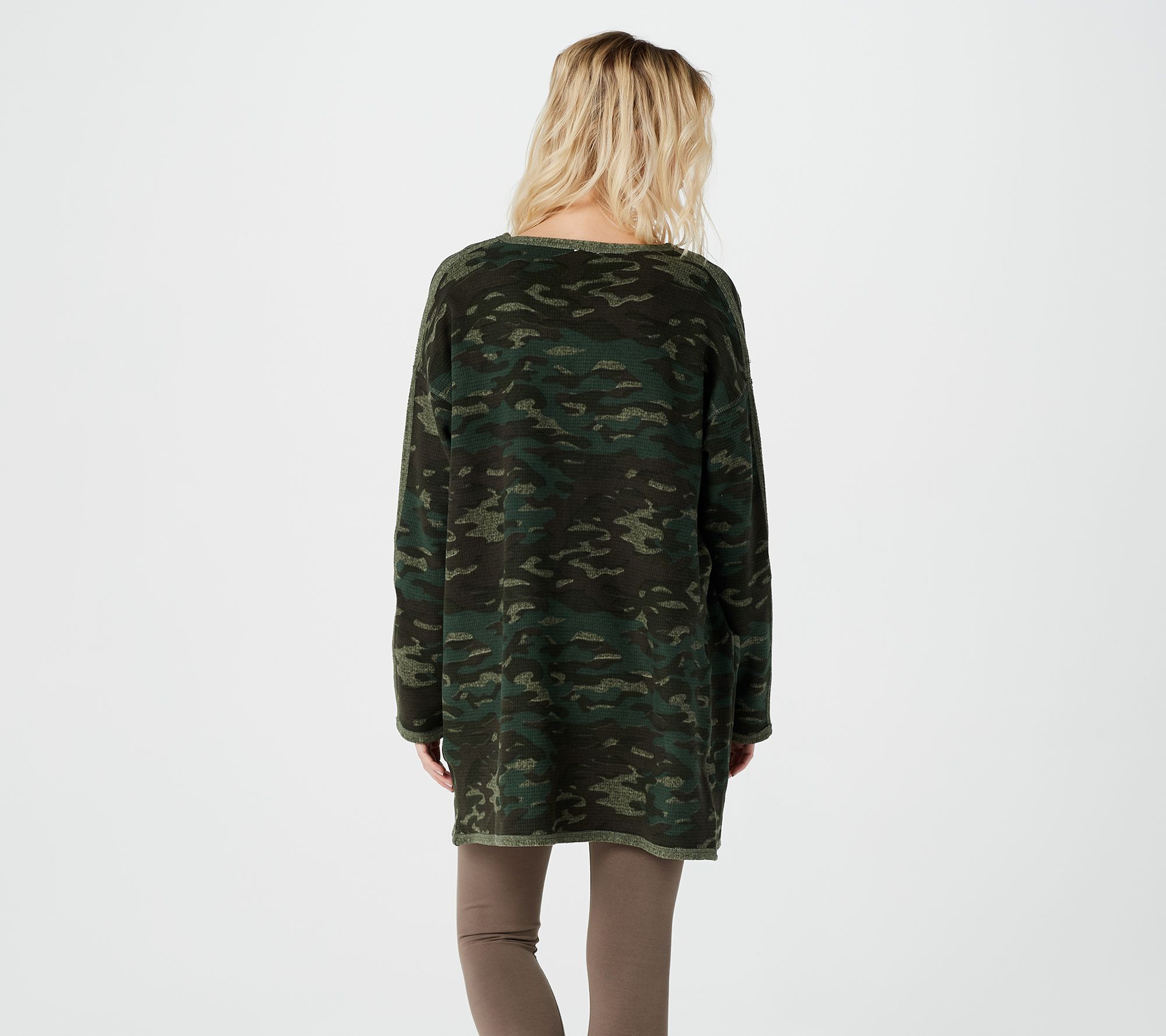 Cuddl Duds Reversible Fleece Wrap with Pockets