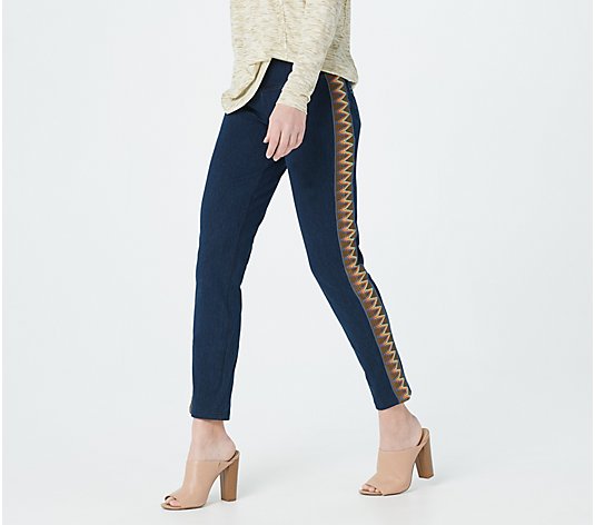 Women with Control Tall Prime Stretch Denim Jeans with Side Trim