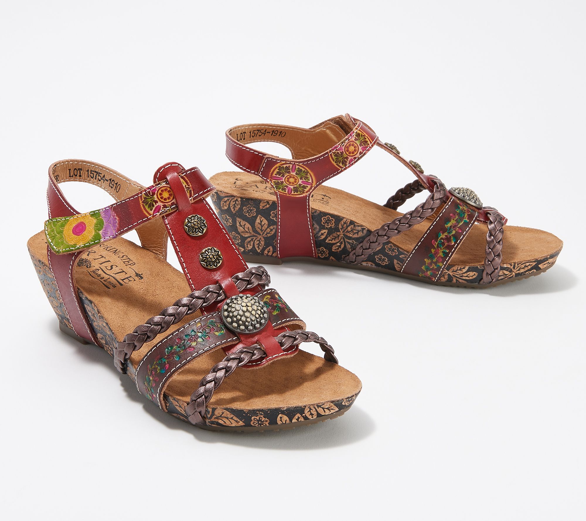 L'Artiste by Spring Step Leather Wedges - Acateia - QVC.com