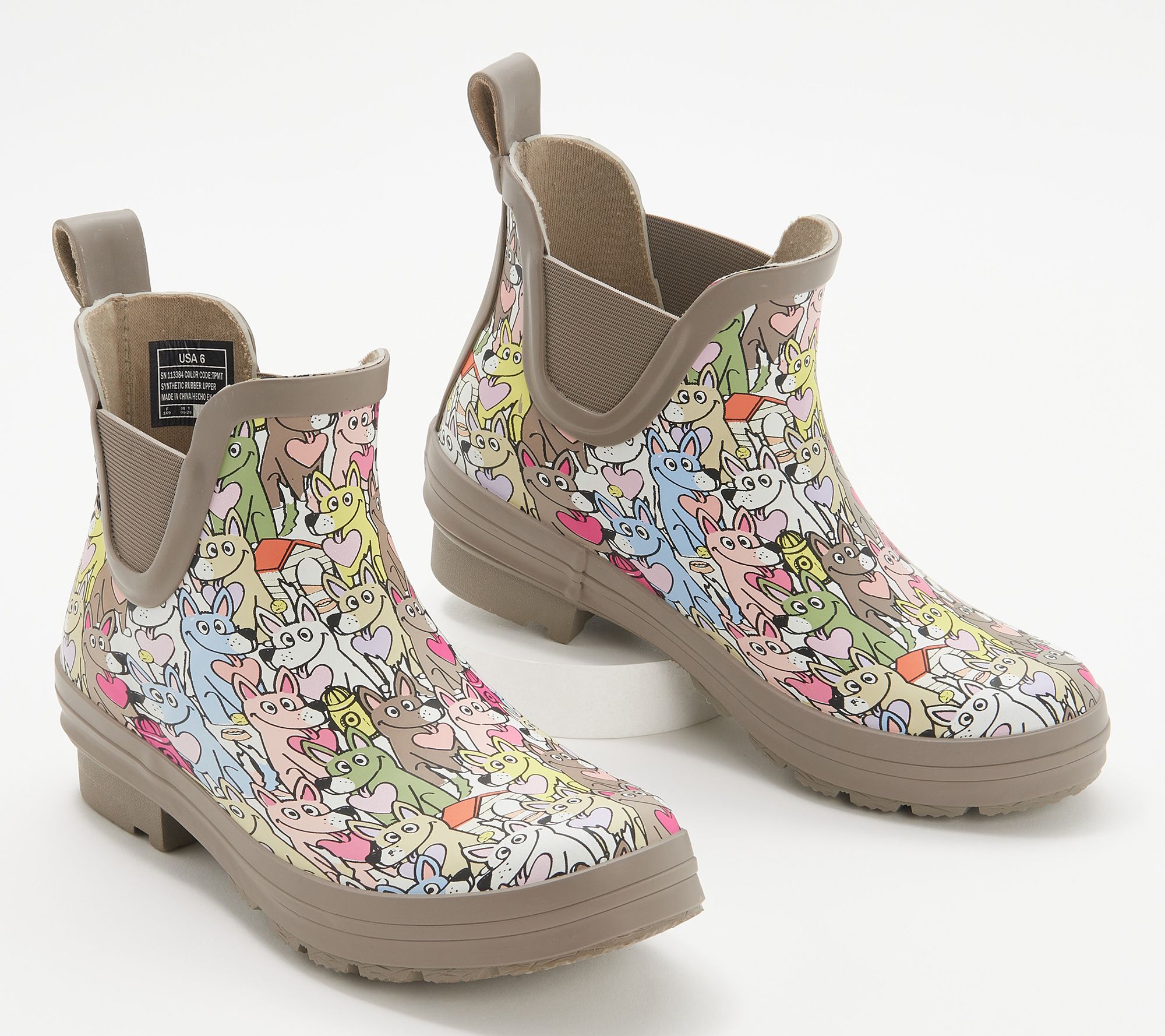 Womens paw print rain 2024 boots