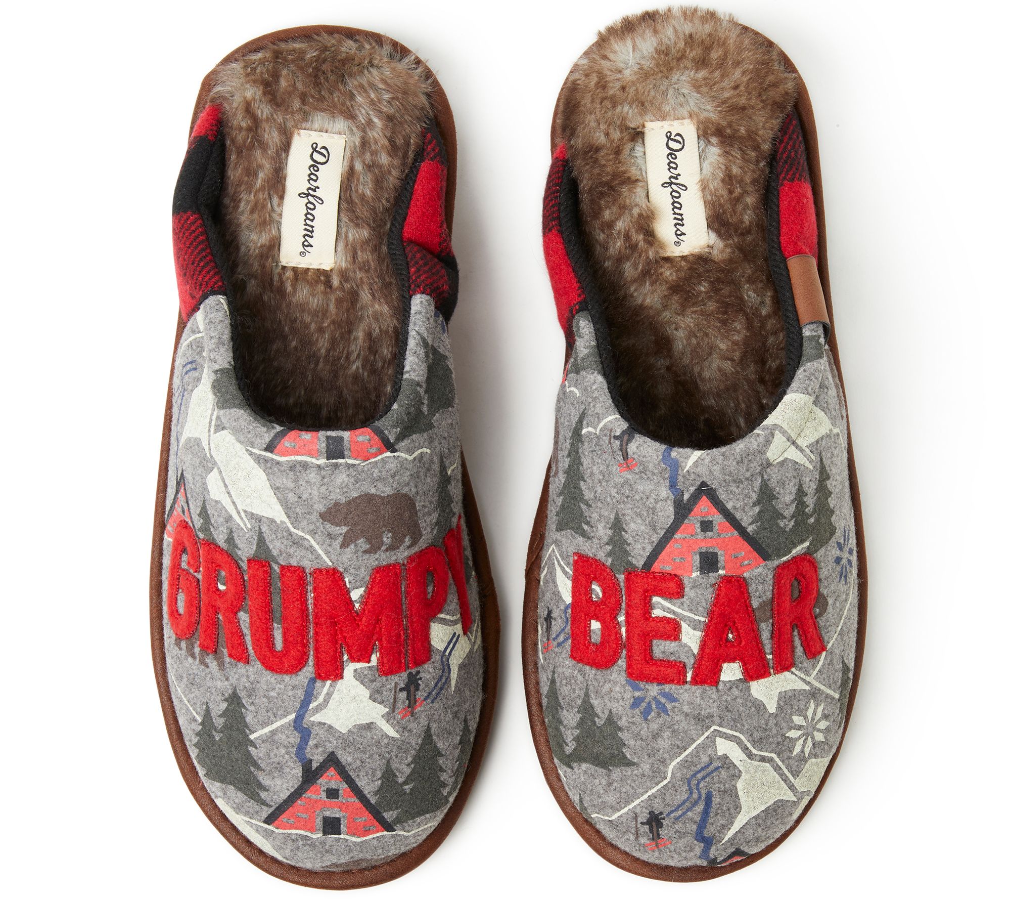 dearfoams sleepy bear slippers
