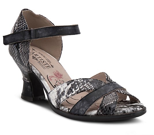L'Artiste By Spring Step Leather D'orsey Sandals - Glamour