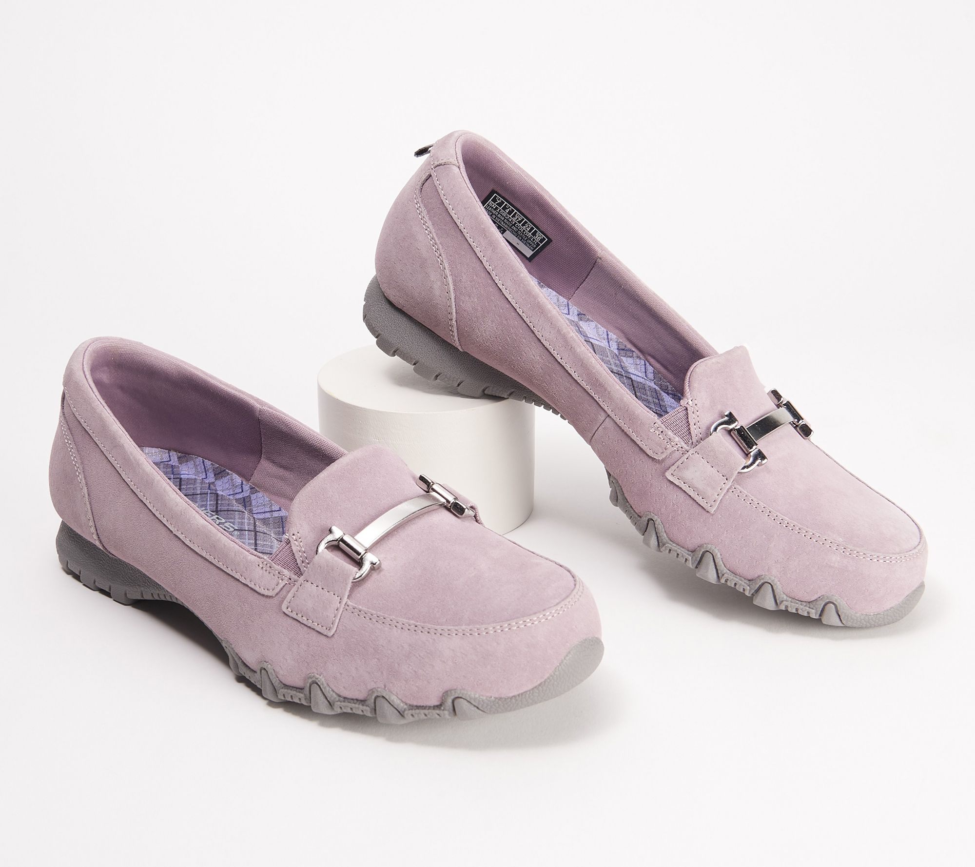 As Is"Skechers Bikers Suede Slip-On Shoes - Be Clutch QVC.com