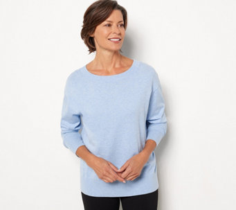 Soft by NAADAM Cotton Cashmere Boatneck Pullover Sweater