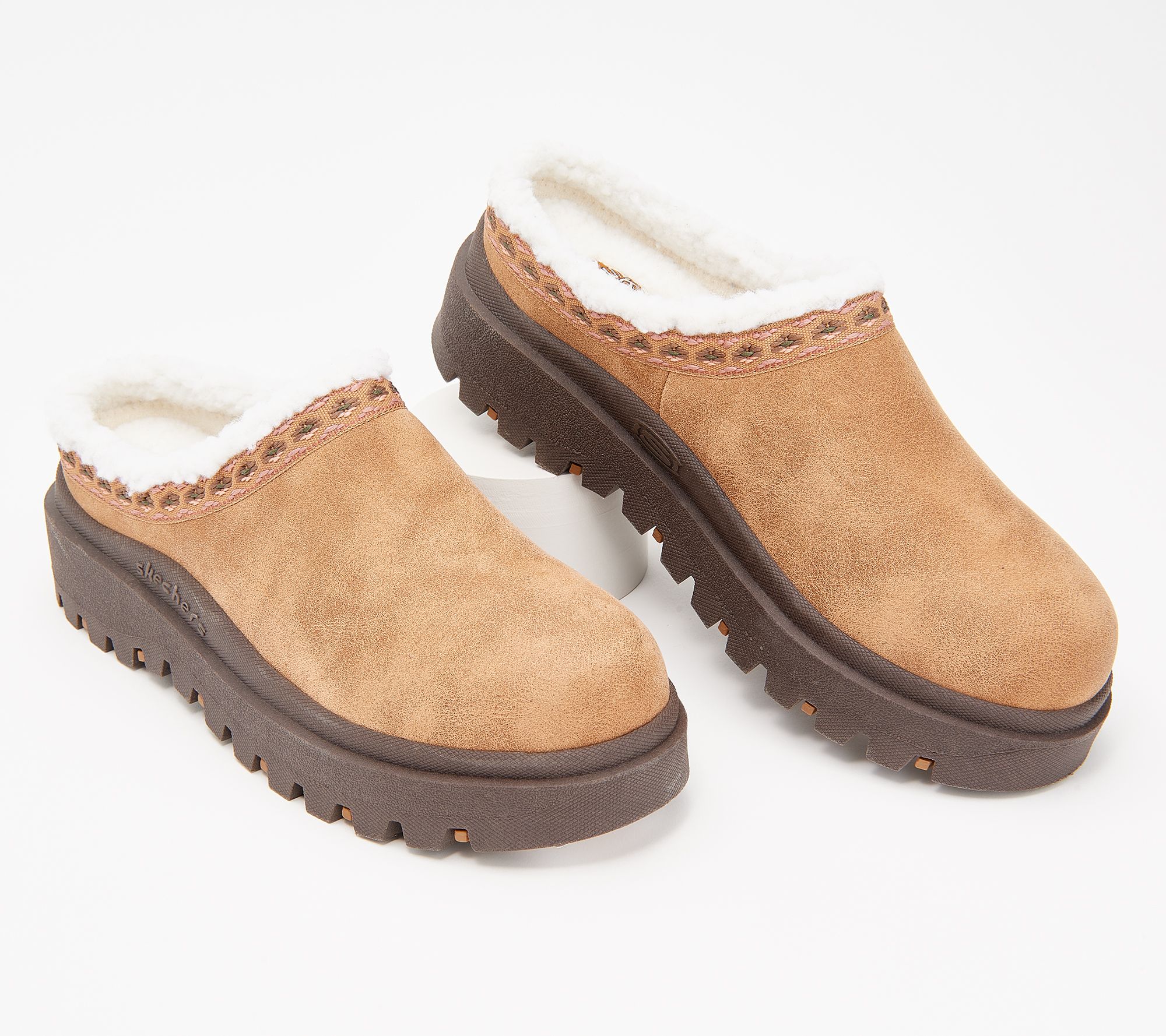 Skechers Shindigs Clogs with Faux Sherpa Lining - Comfy Hour 