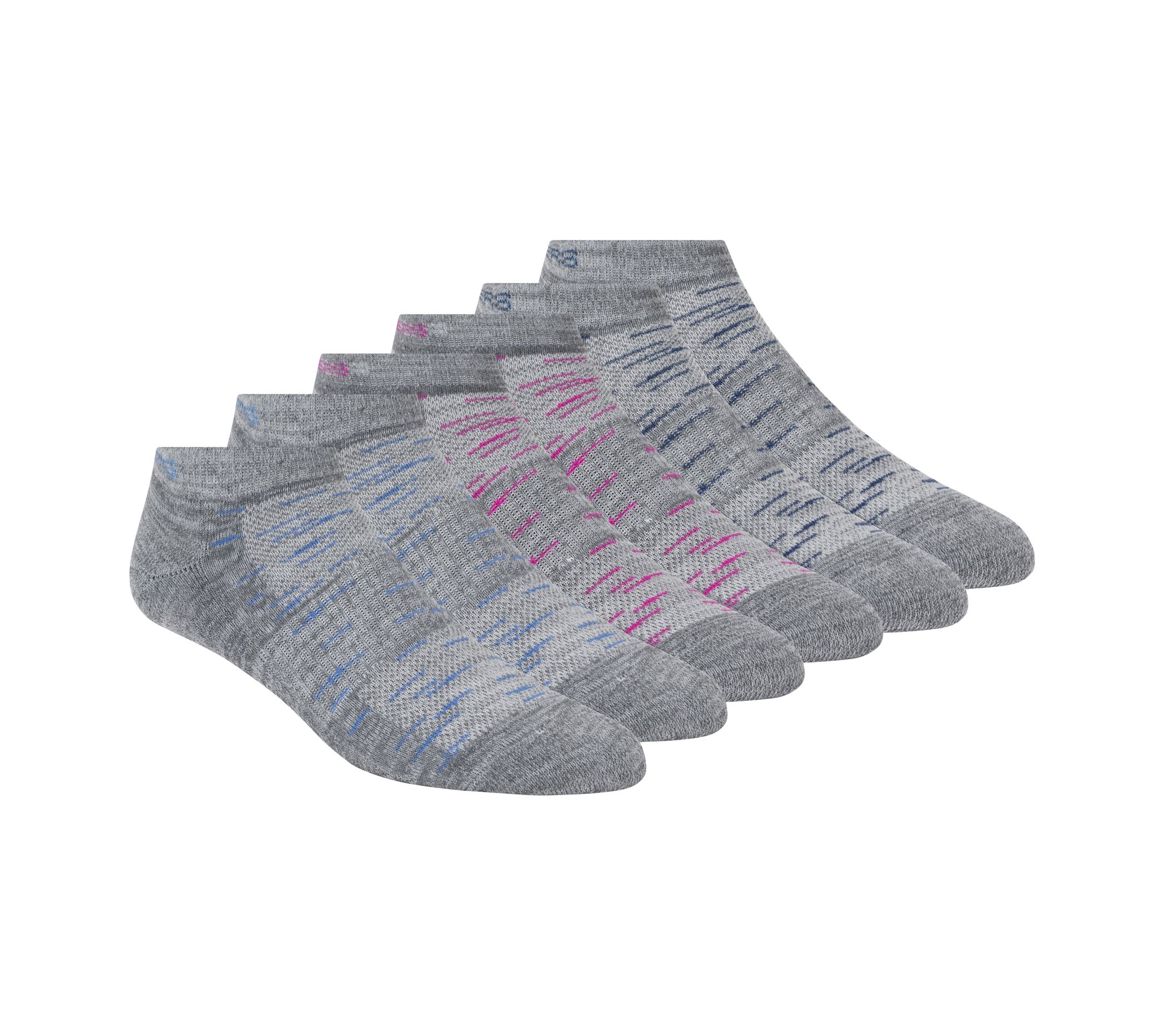Skechers Women's Grey 6 Pack Low Cut Socks - QVC.com