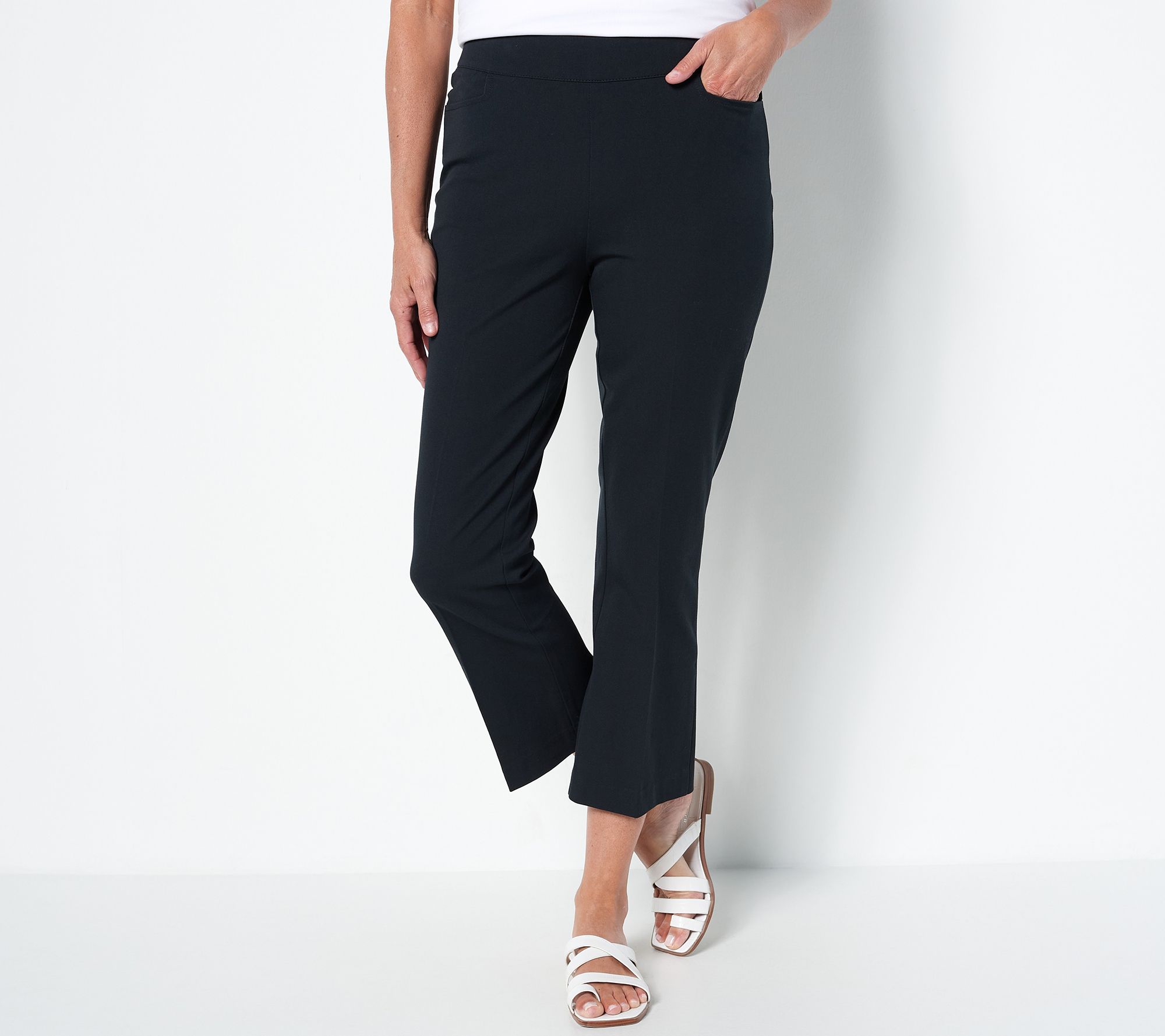 "As Is" Isaac Mizrahi Live Tall 24/7 Baby Bootcut Cropped Pant
