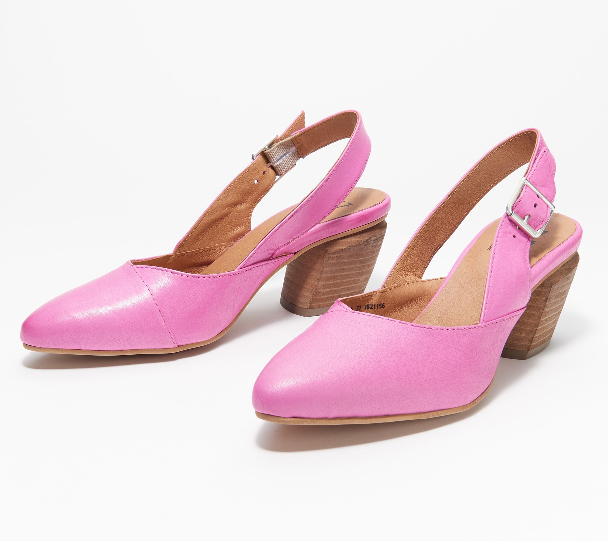 "As Is" Miz Mooz Leather Slingback Pumps - Aurora