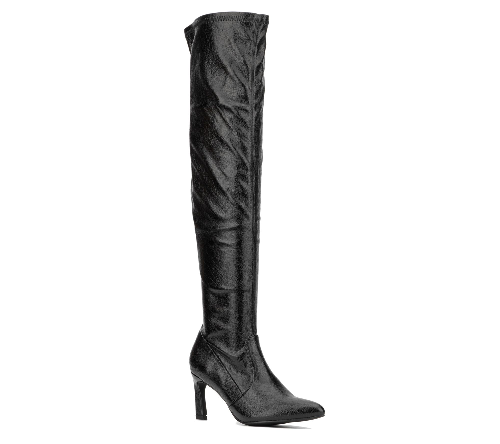 Faux Snakeskin Over the Knee Boots Boots QVC