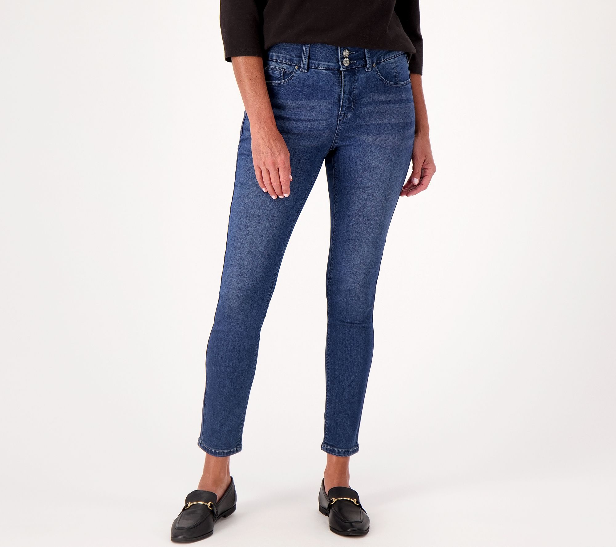 "As Is" Laurie Felt Regular Silky Denim Curve Ankle Skinny Jeans