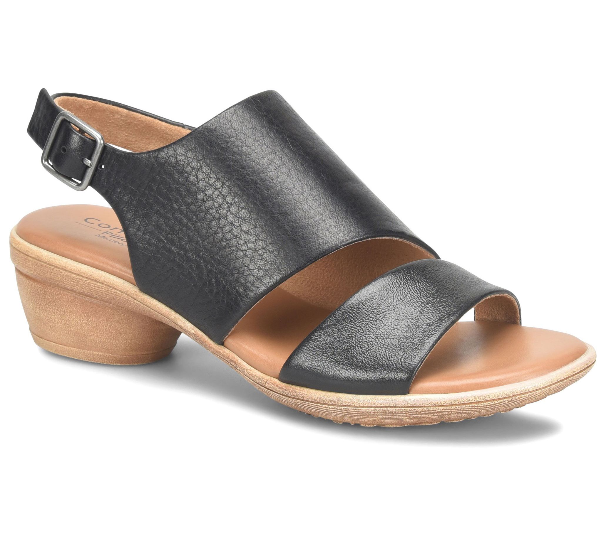 Comfortiva Asymmetric Leather Sandal Nelma QVC