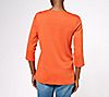 Quacker Factory The Web Embroidered V-Neck 3/4 Sleeve Top, 1 of 3