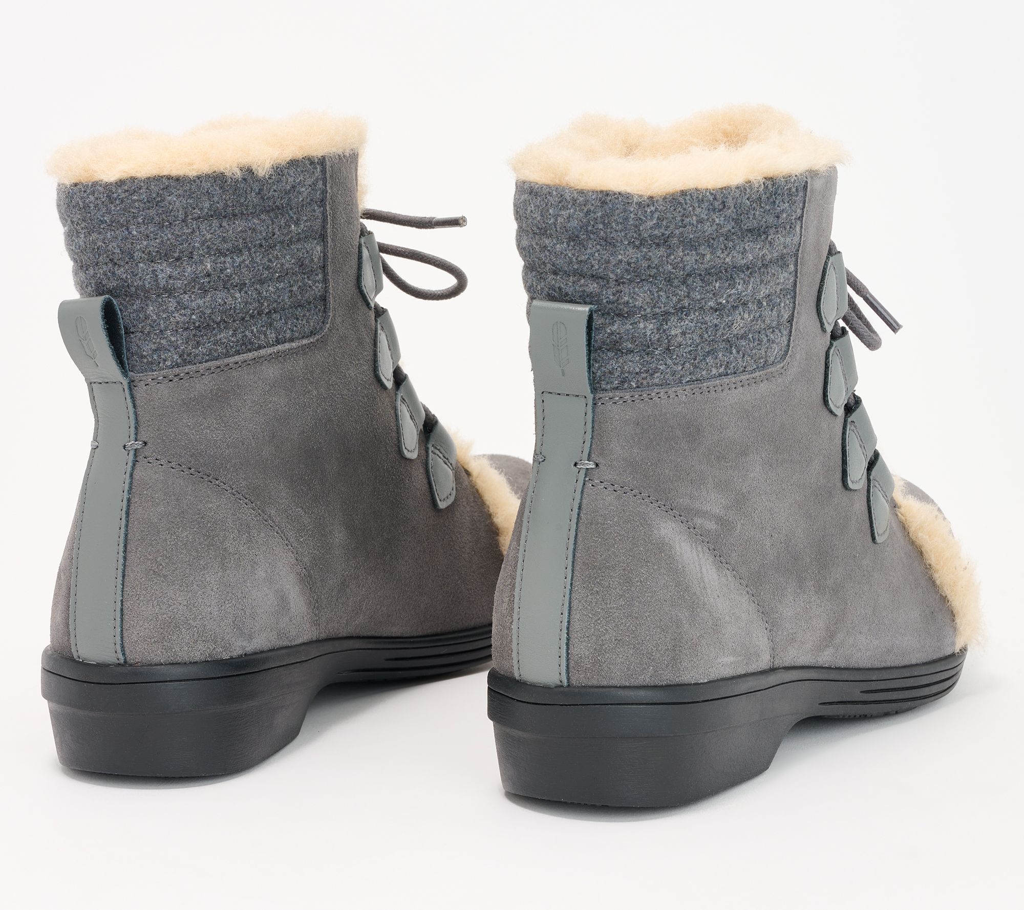 Revitalign Orthotic Warm Lined Suede Boots Park City QVC