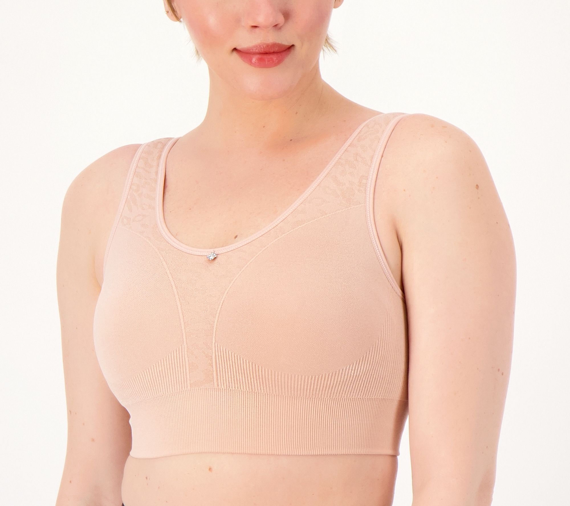 As Is Breezies Active Comfort Seamless Wirefree Bra 