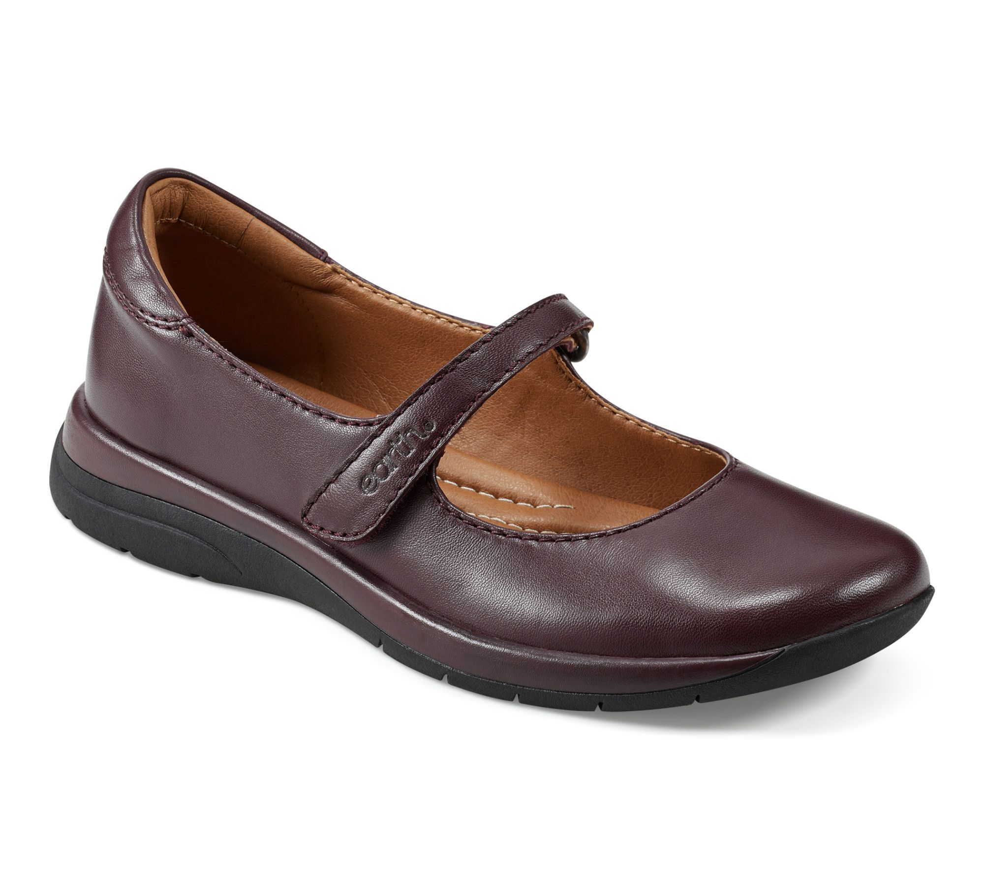 Earth Leather Mary Jane Slip-Ons - Tose