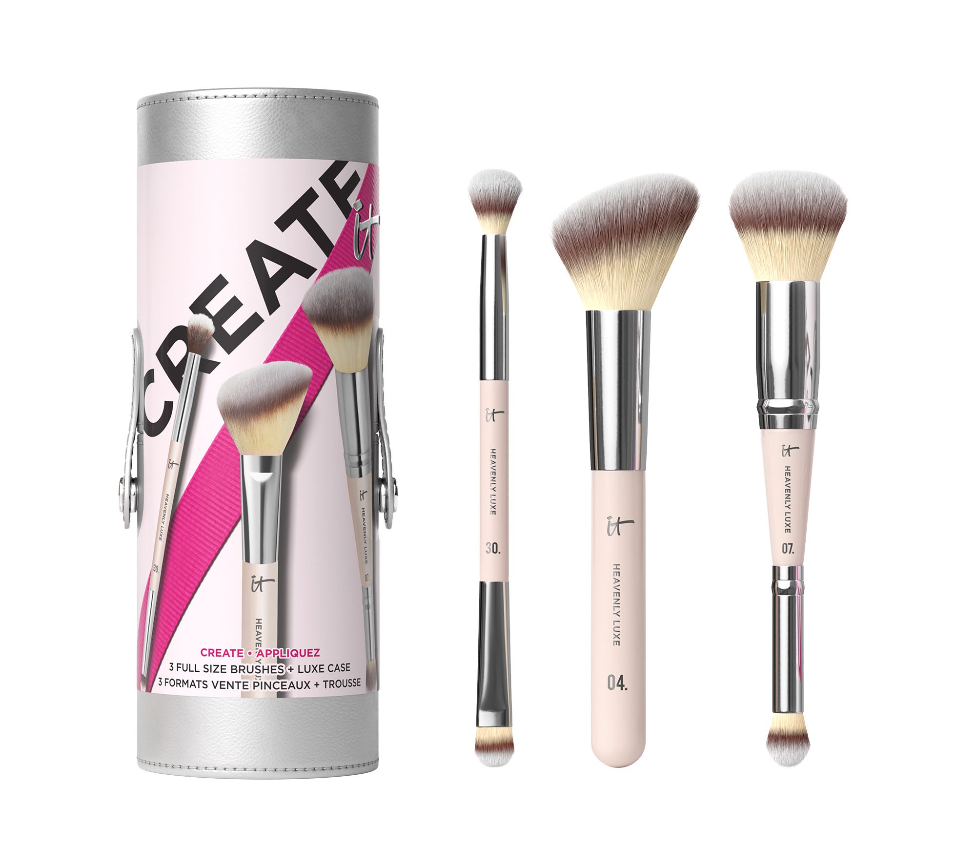 IT Cosmetics 3-Piece Special Edition Holiday Brush Set w/Bag