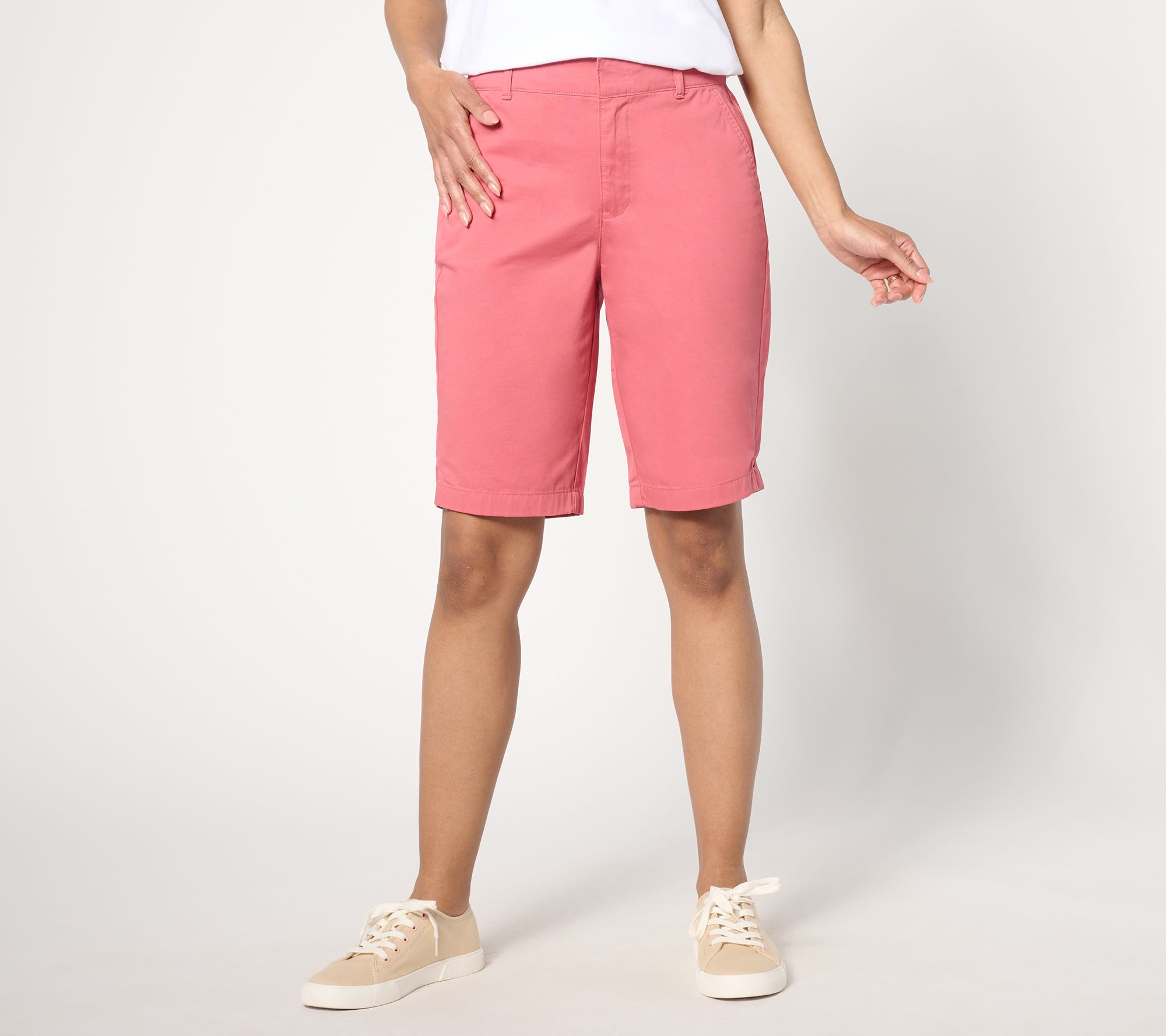 Joan Rivers Signature Twill Petite Bermuda Shorts - QVC.com