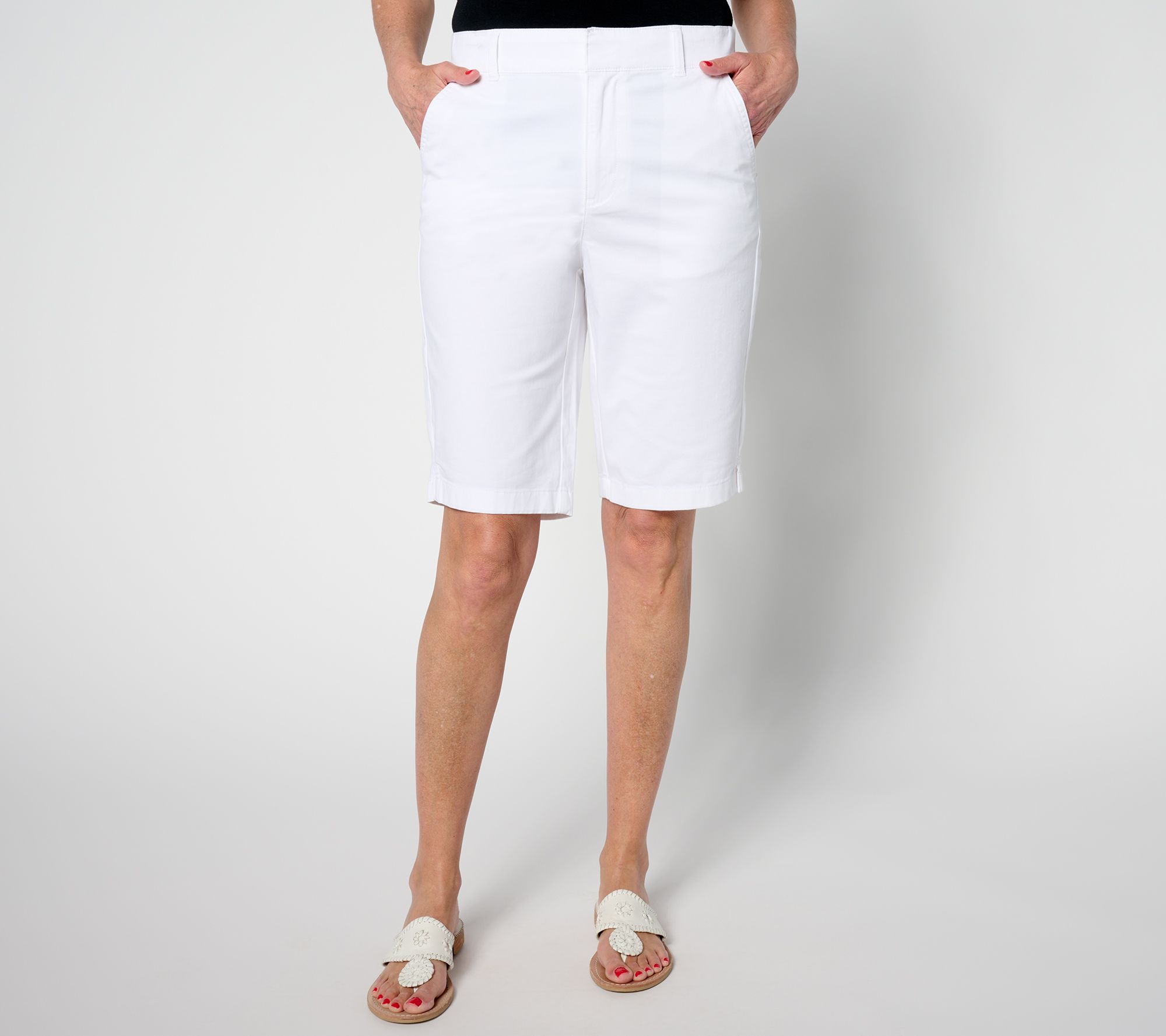 Joan Rivers Signature Twill Petite Bermuda Shorts