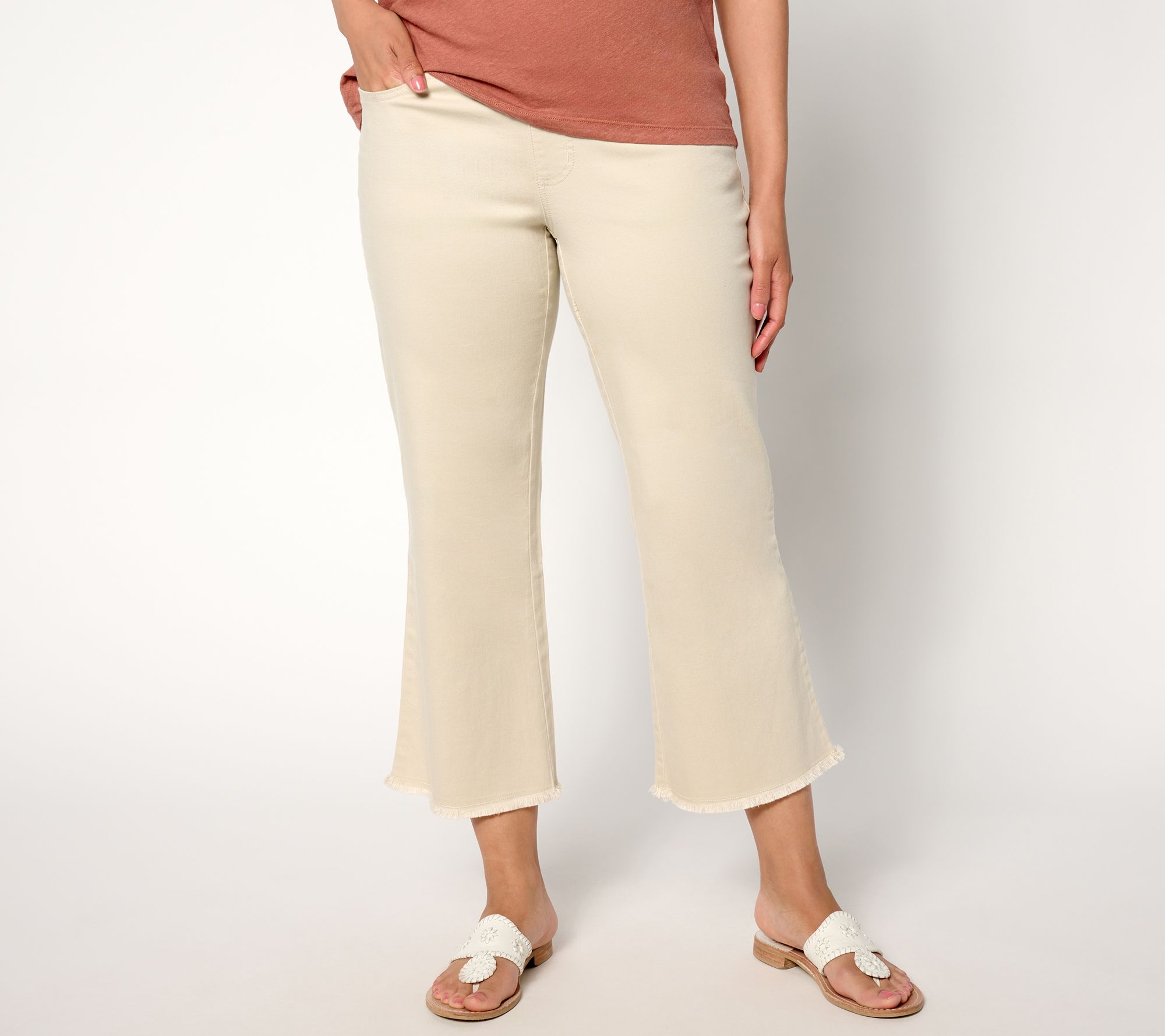 Belle by Kim Gravel Regular TripleLuxe Twill Mariner Crop Jeans