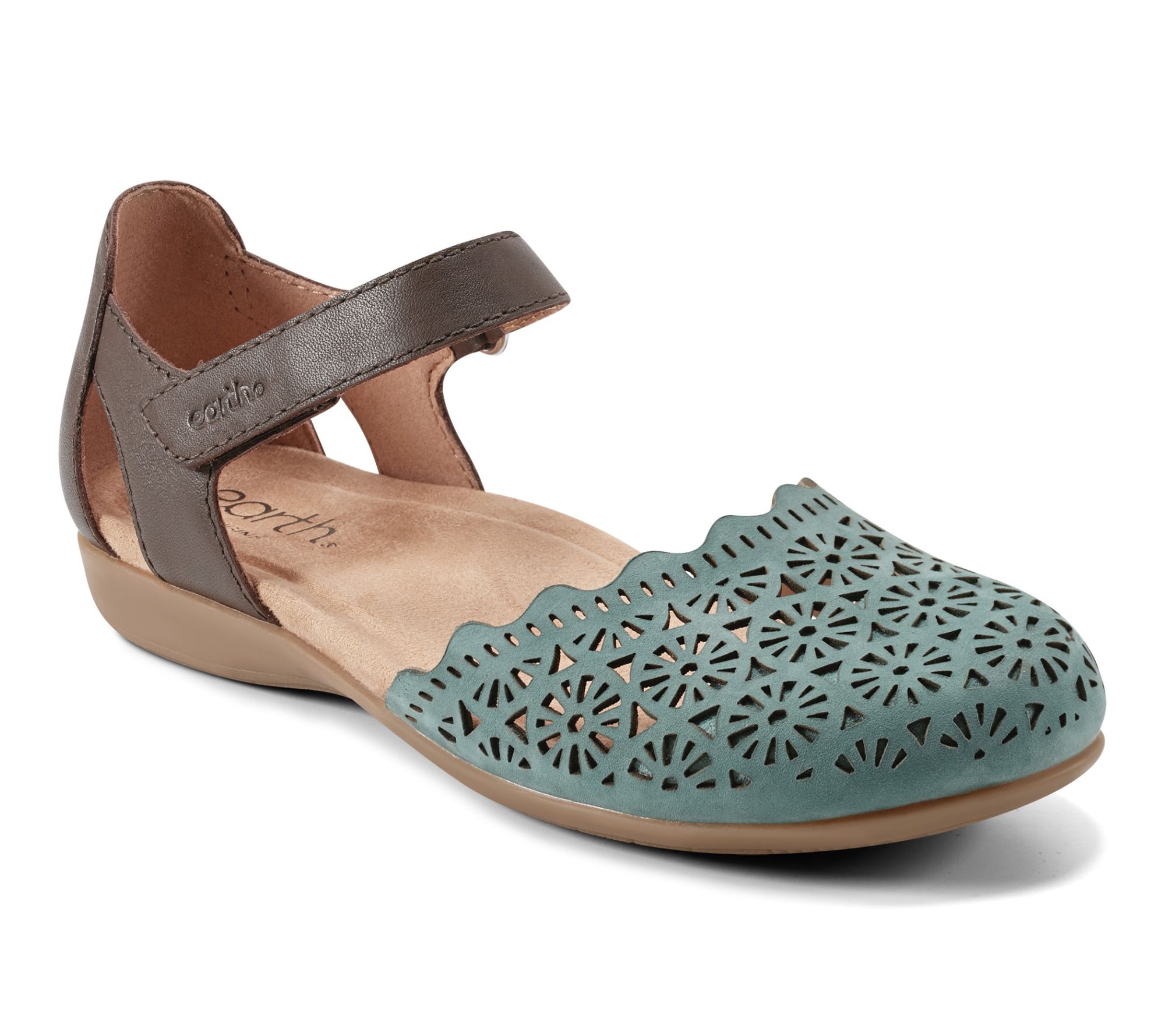 Earth Leather Perforated Mary-Janes -Bronnie
