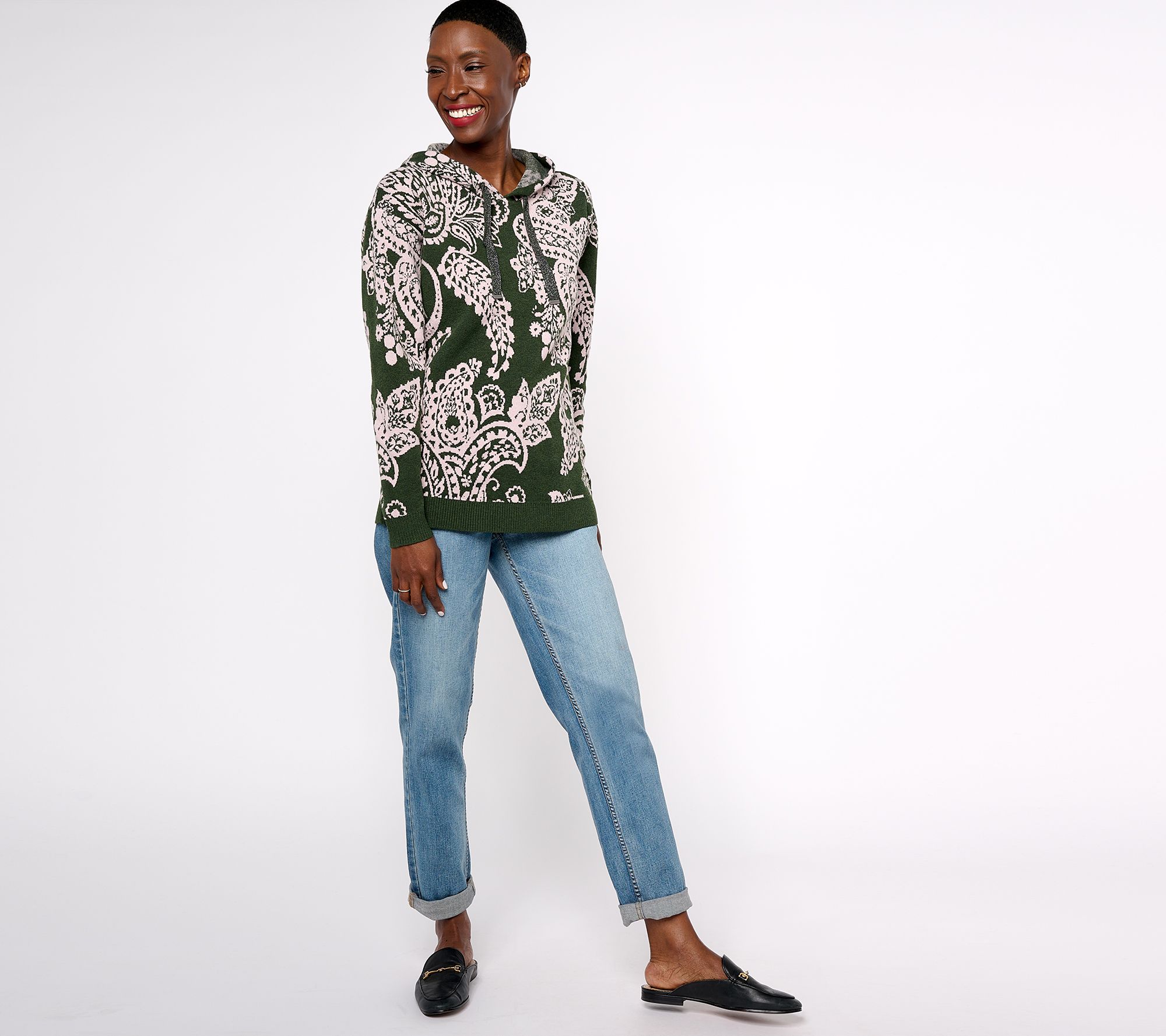 Leonie | Jacquard Hooded Sweater