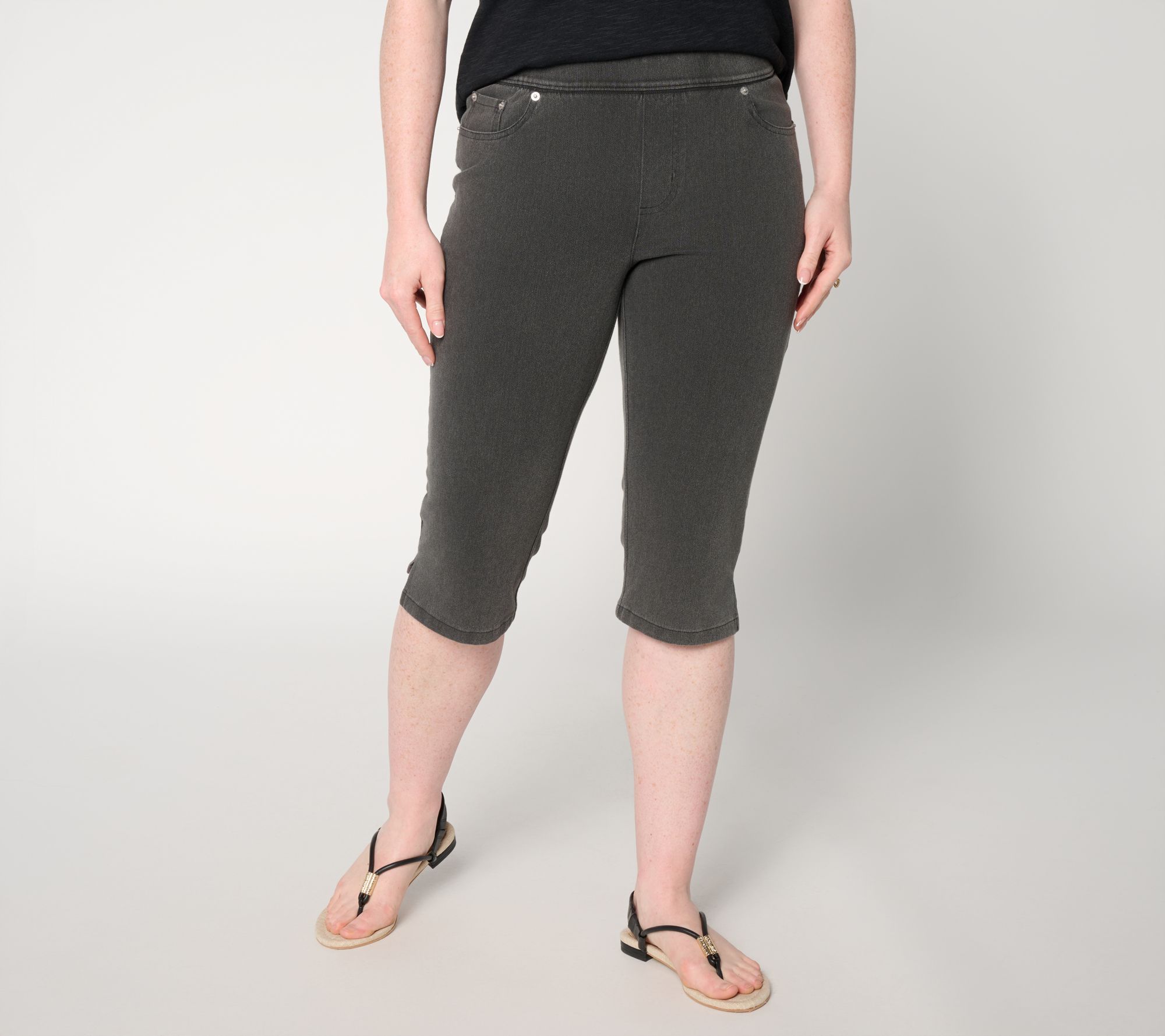 Denim & Co. Regular Comfy Knit Air Skimmer with Wide Waistband